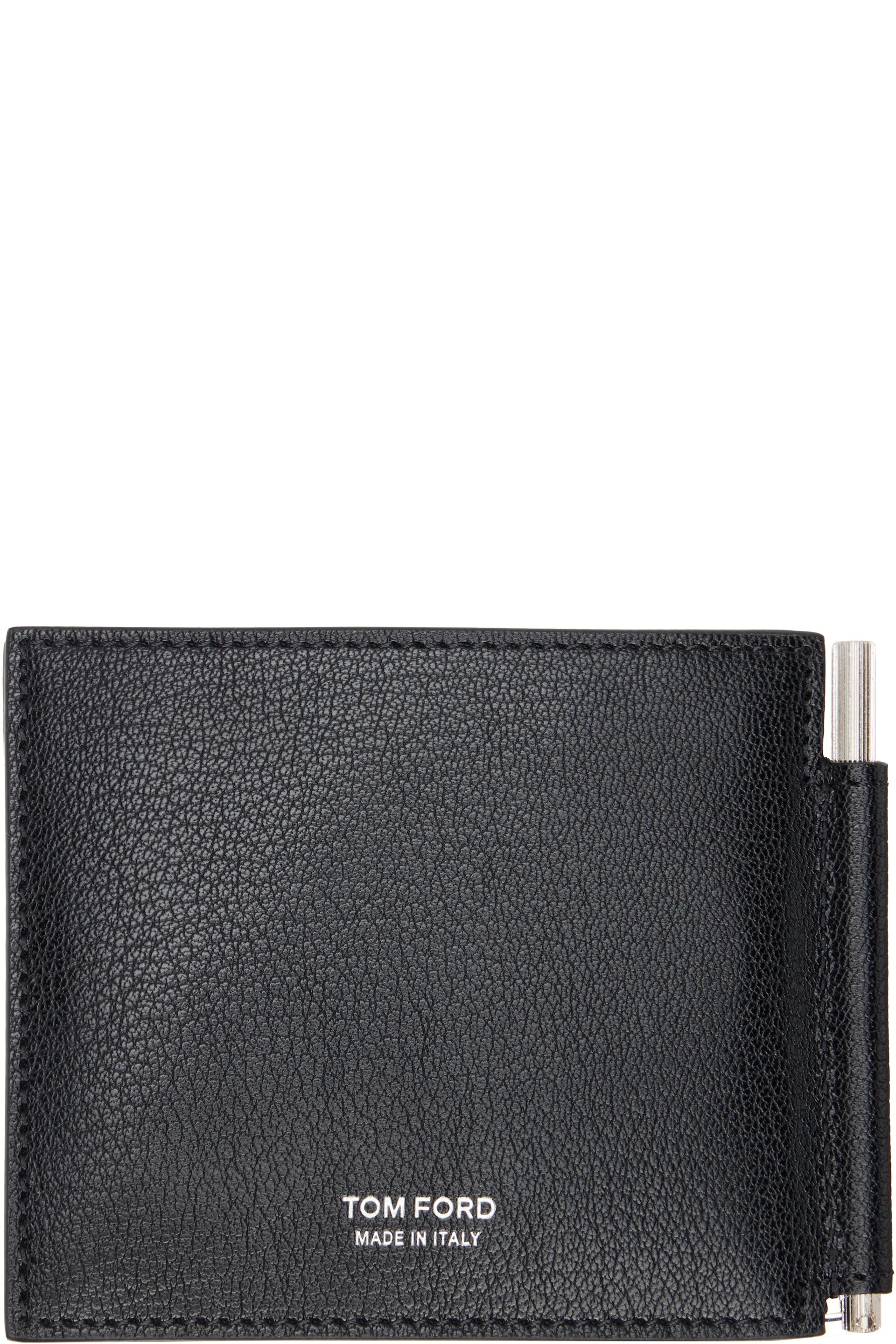 TOM FORD - Black Elongated T Line Money Clip Wallet