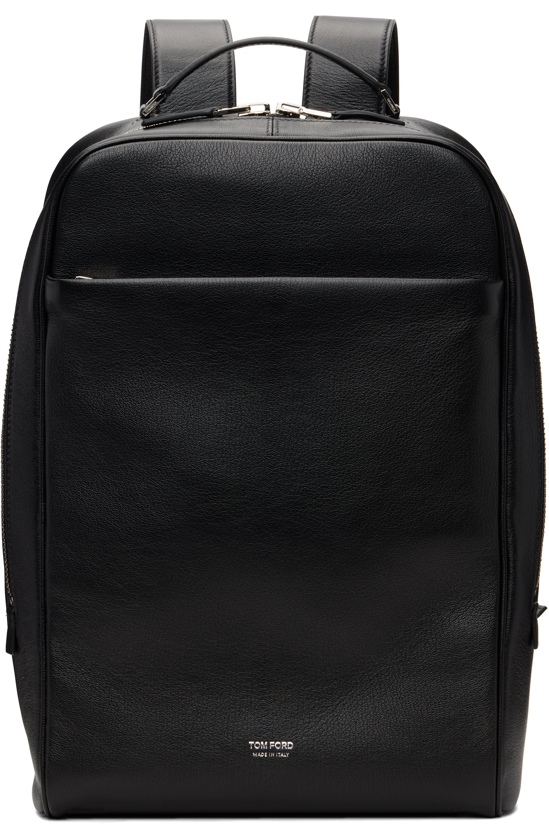 TOM FORD - Black Grain Leather Minimal Backpack