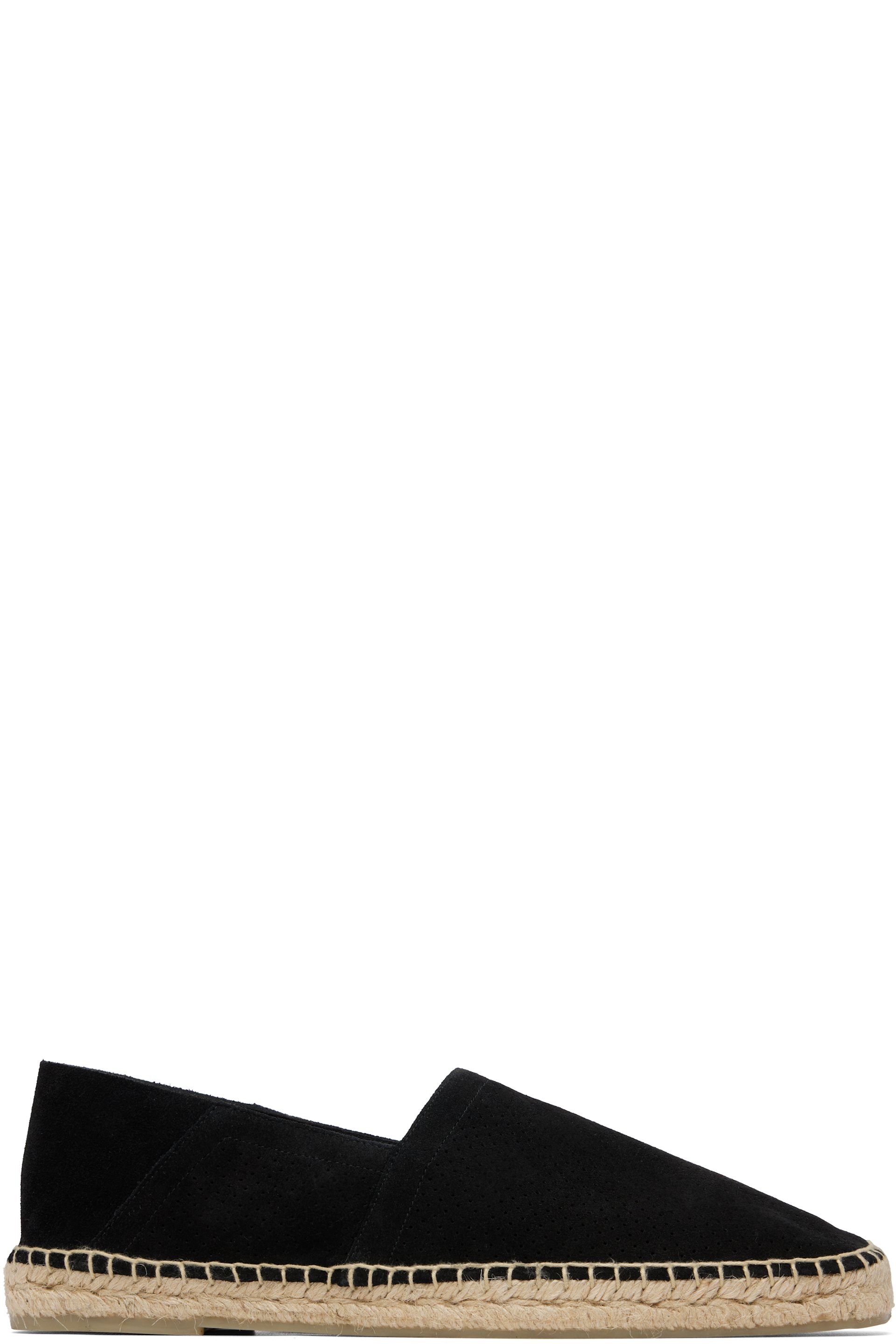 TOM FORD - Black Perforated Suede Barnes Espadrilles