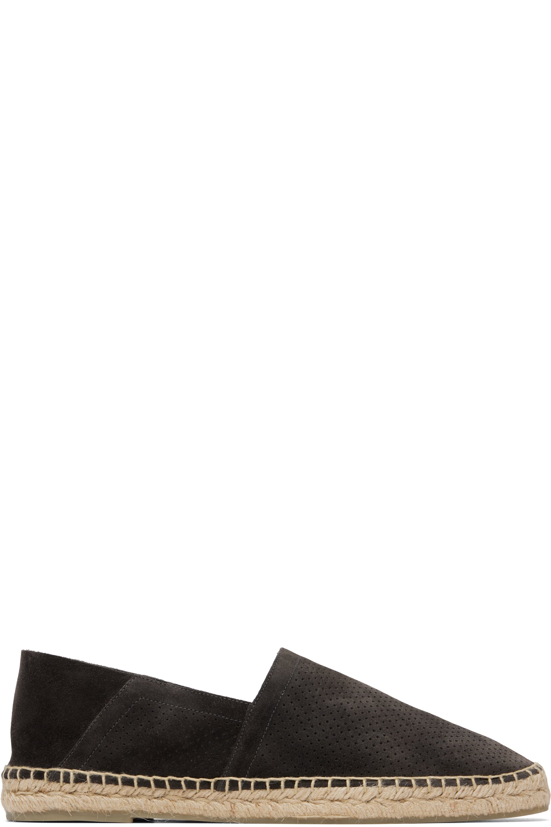 TOM FORD - Brown Perforated Suede Barnes Espadrilles