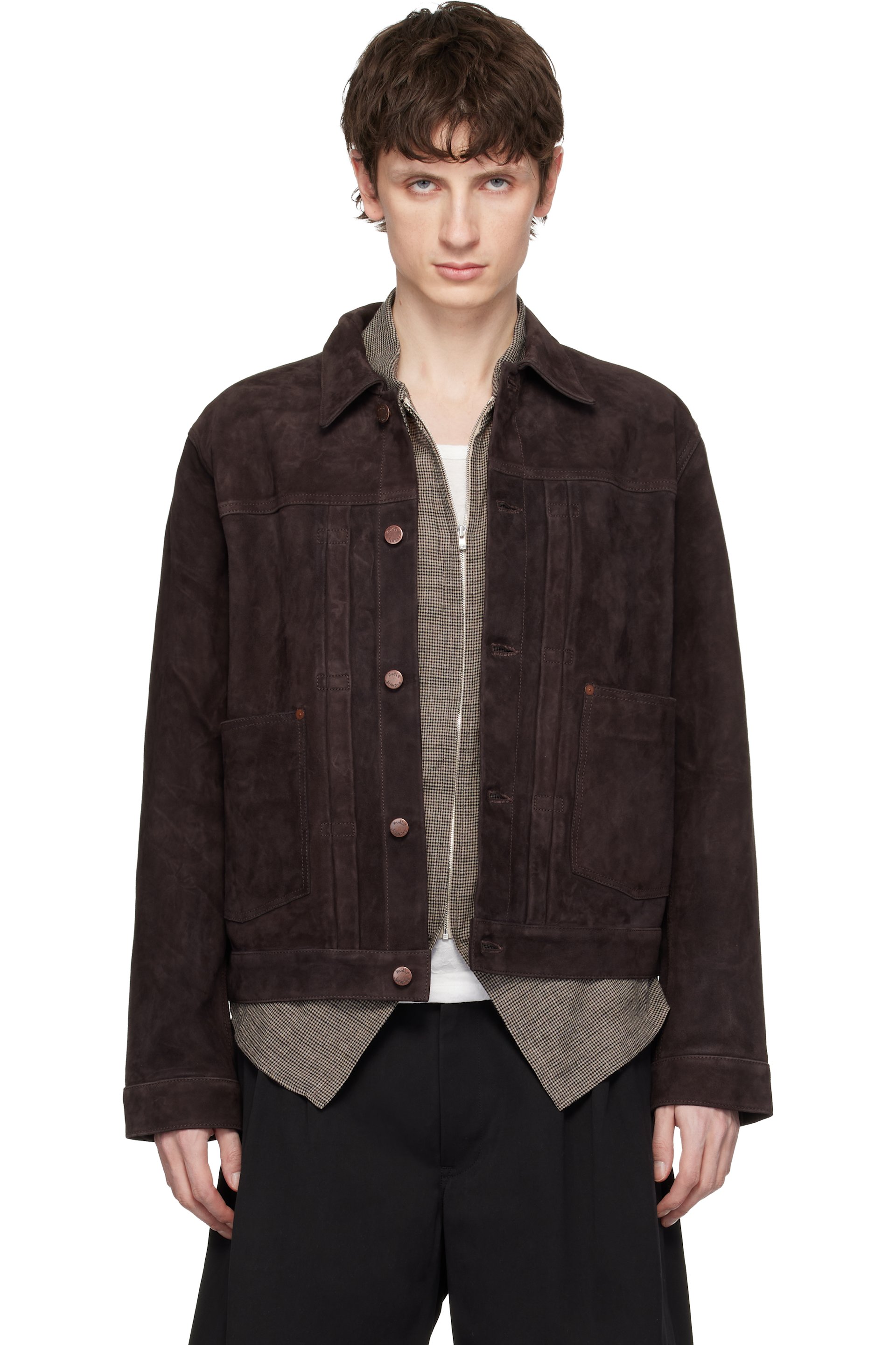Nudie Jeans - Blouson Dante II brun en suède