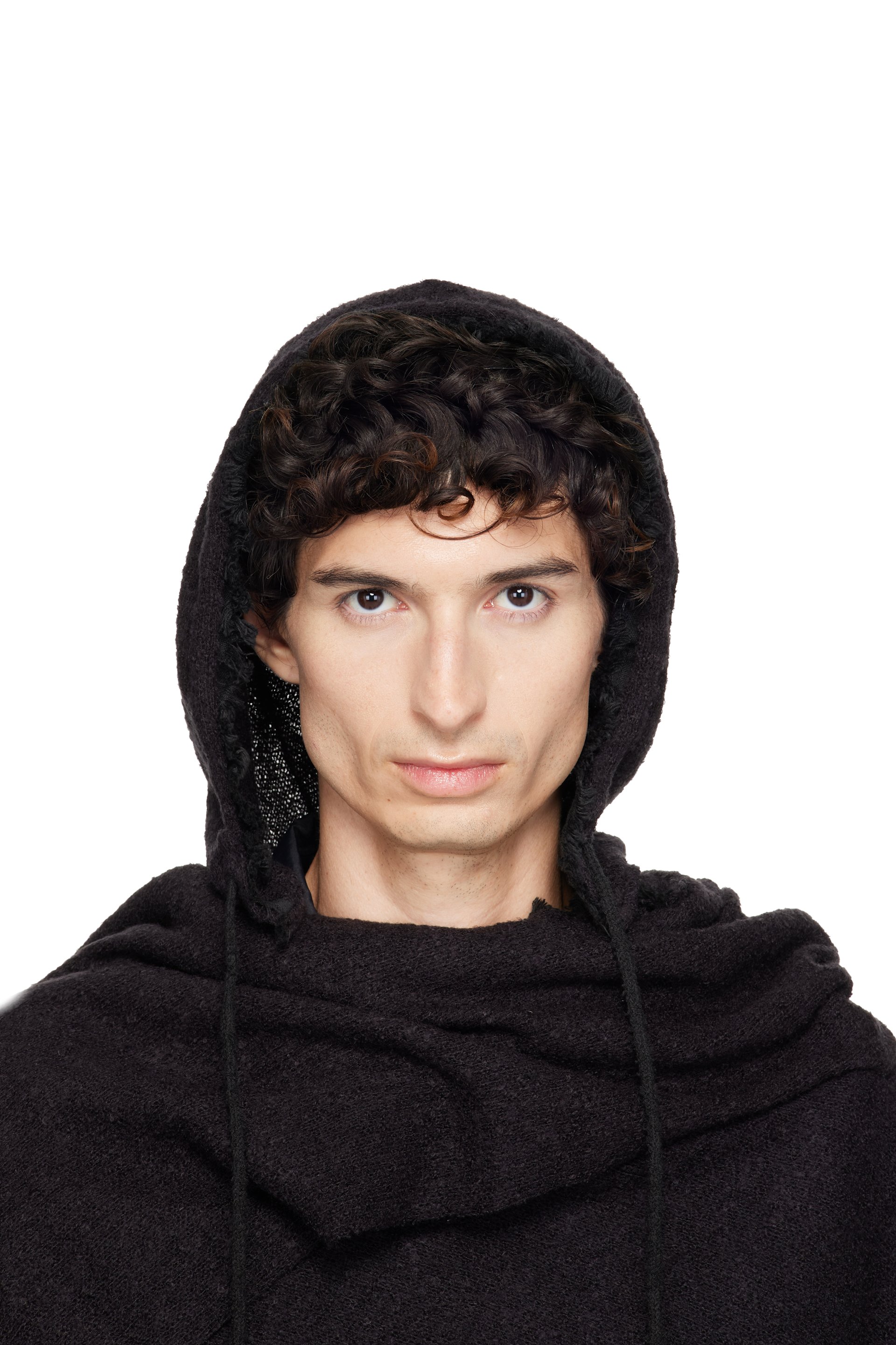 FFFPOSTALSERVICE - SSENSE Exclusive Black Hooded Zip Scarf