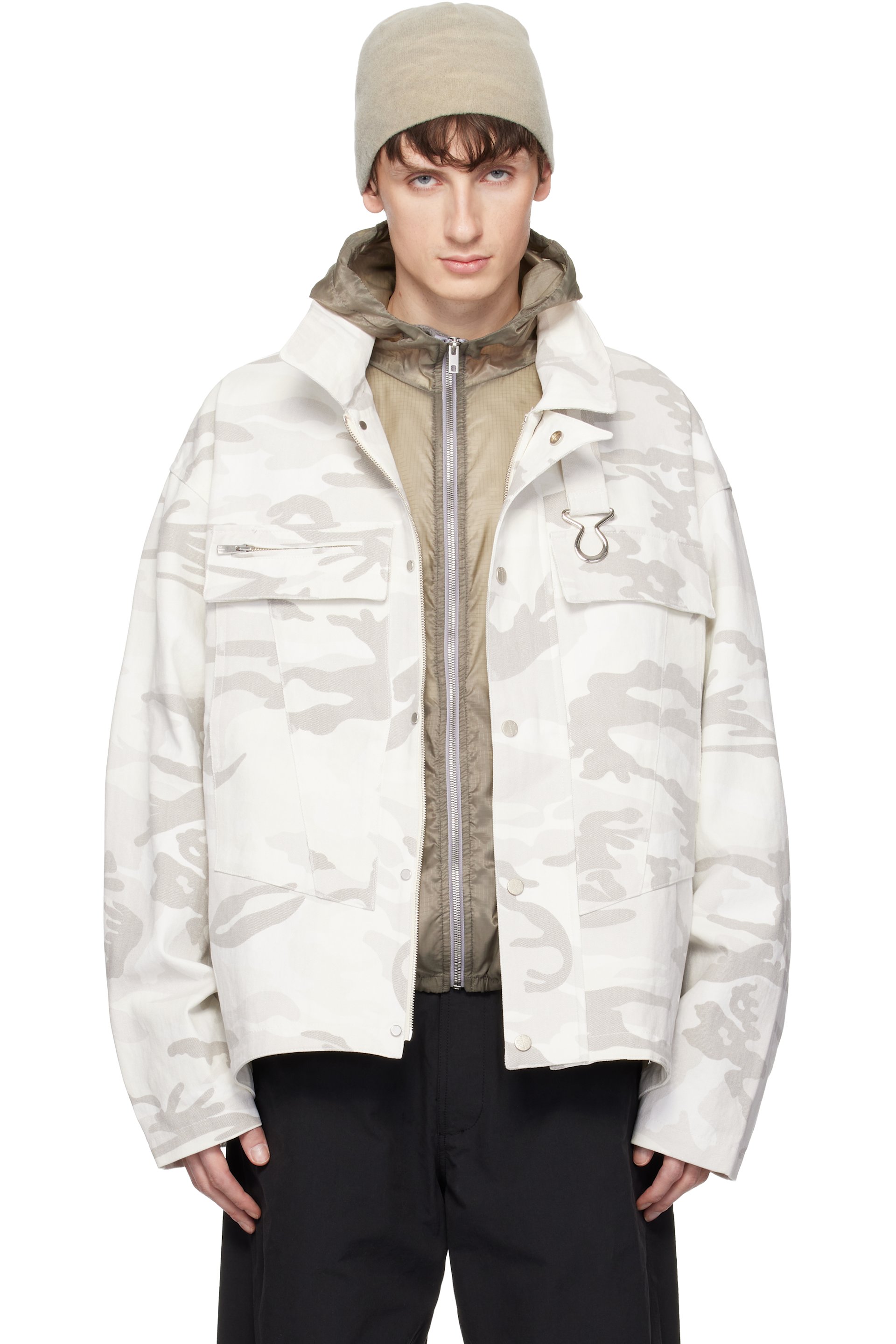 FFFPOSTALSERVICE - SSENSE Exclusive Off-White FF Bunker Jacket