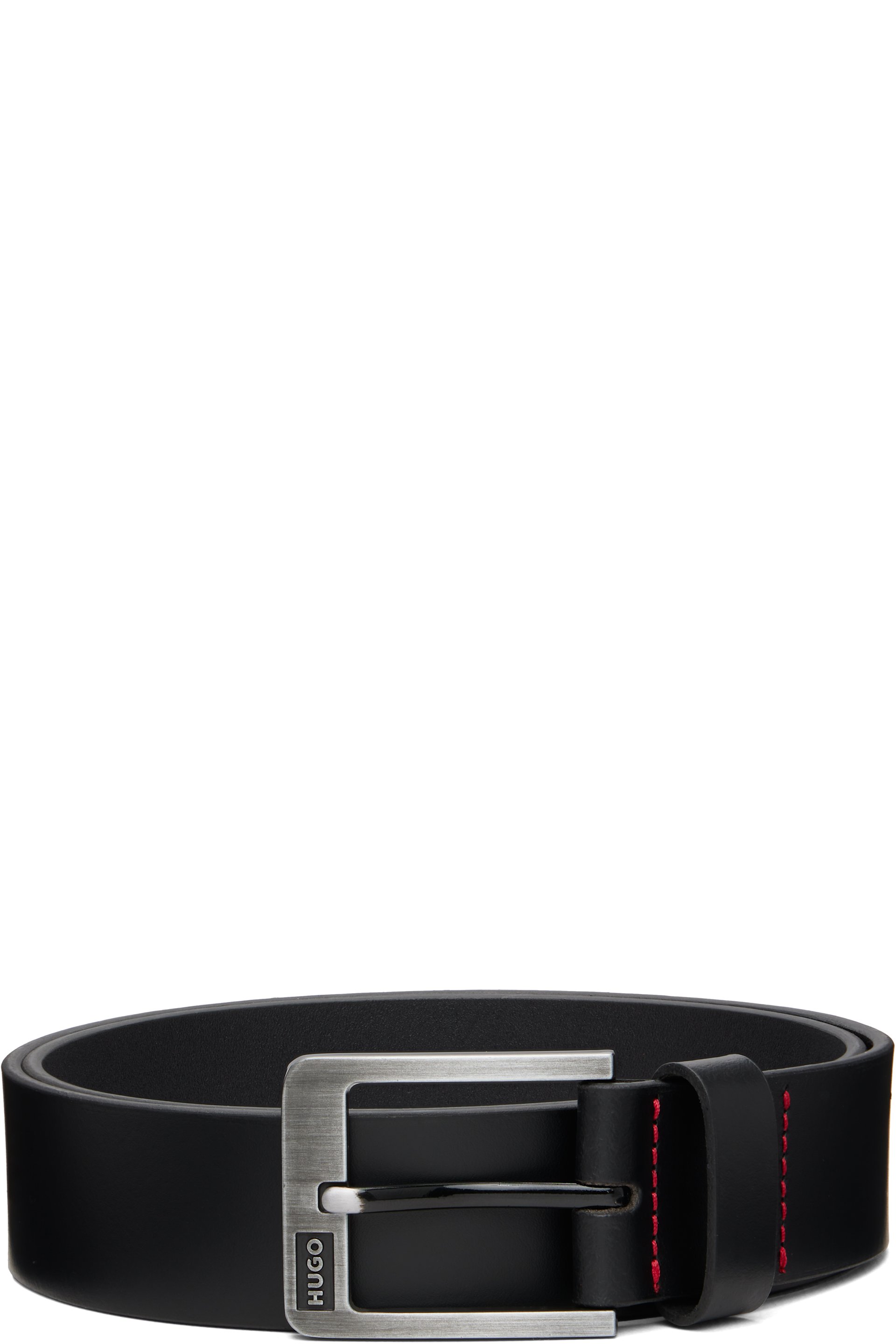 Hugo - Ceinture noire en cuir de buffle