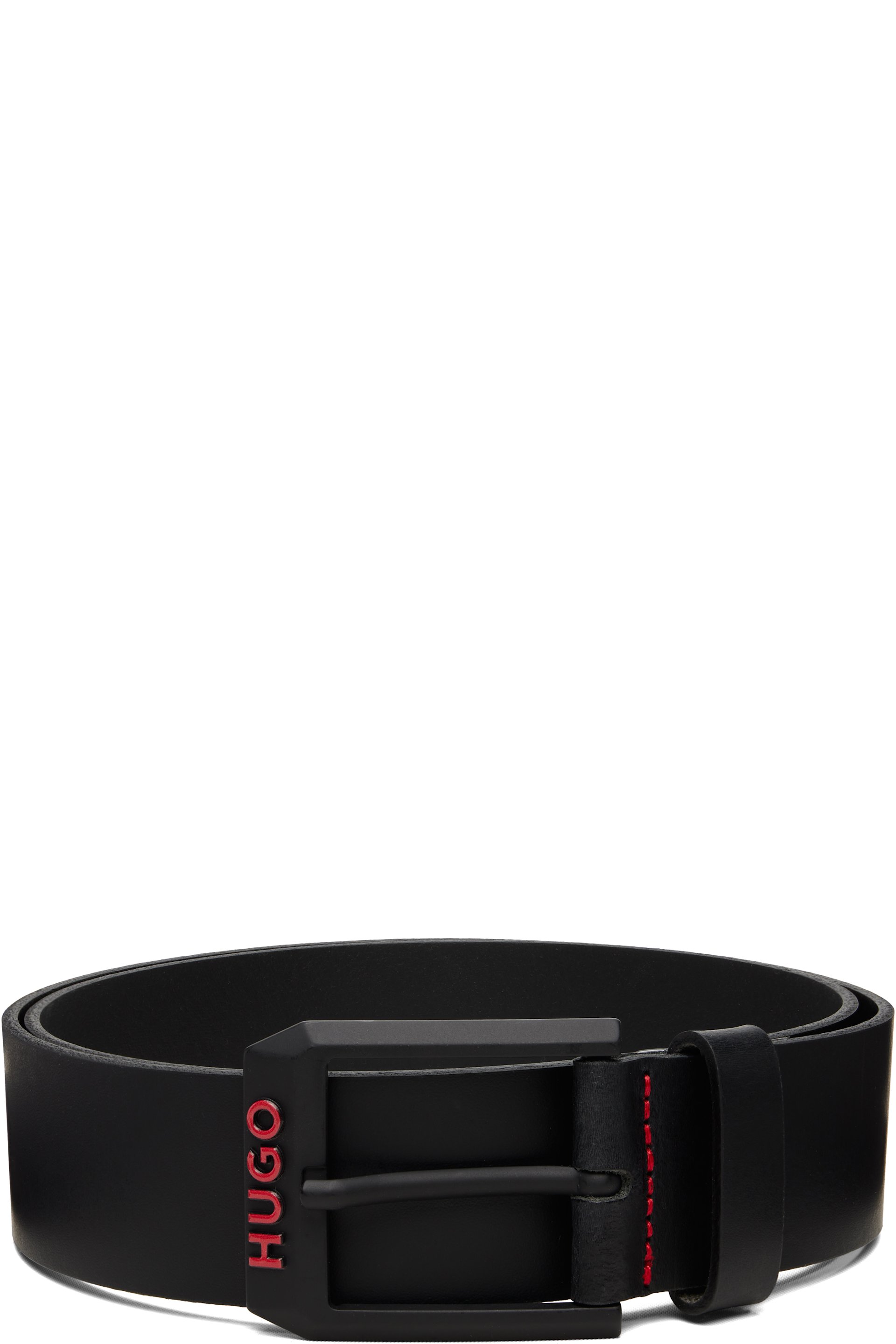Hugo - Ceinture noire en cuir italien