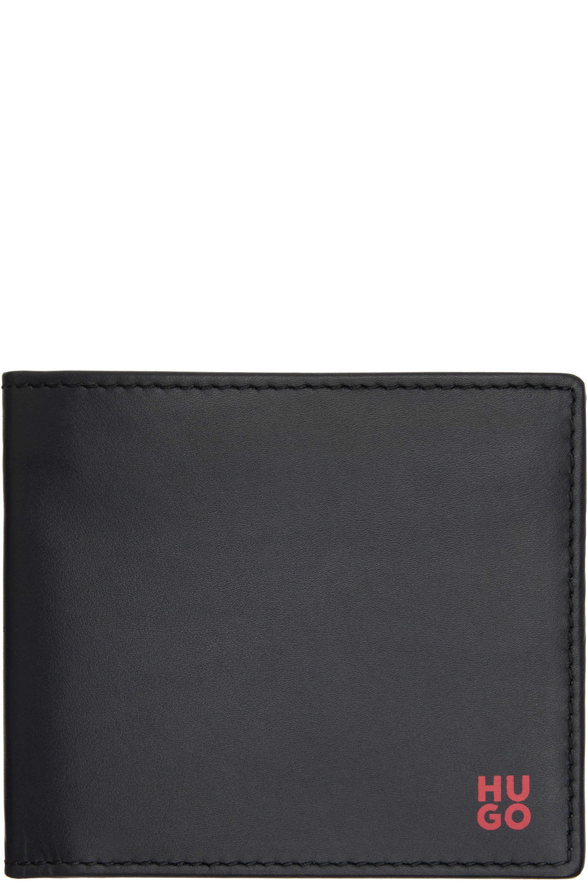 Hugo - Black 'Red Stacked Logo' Wallet