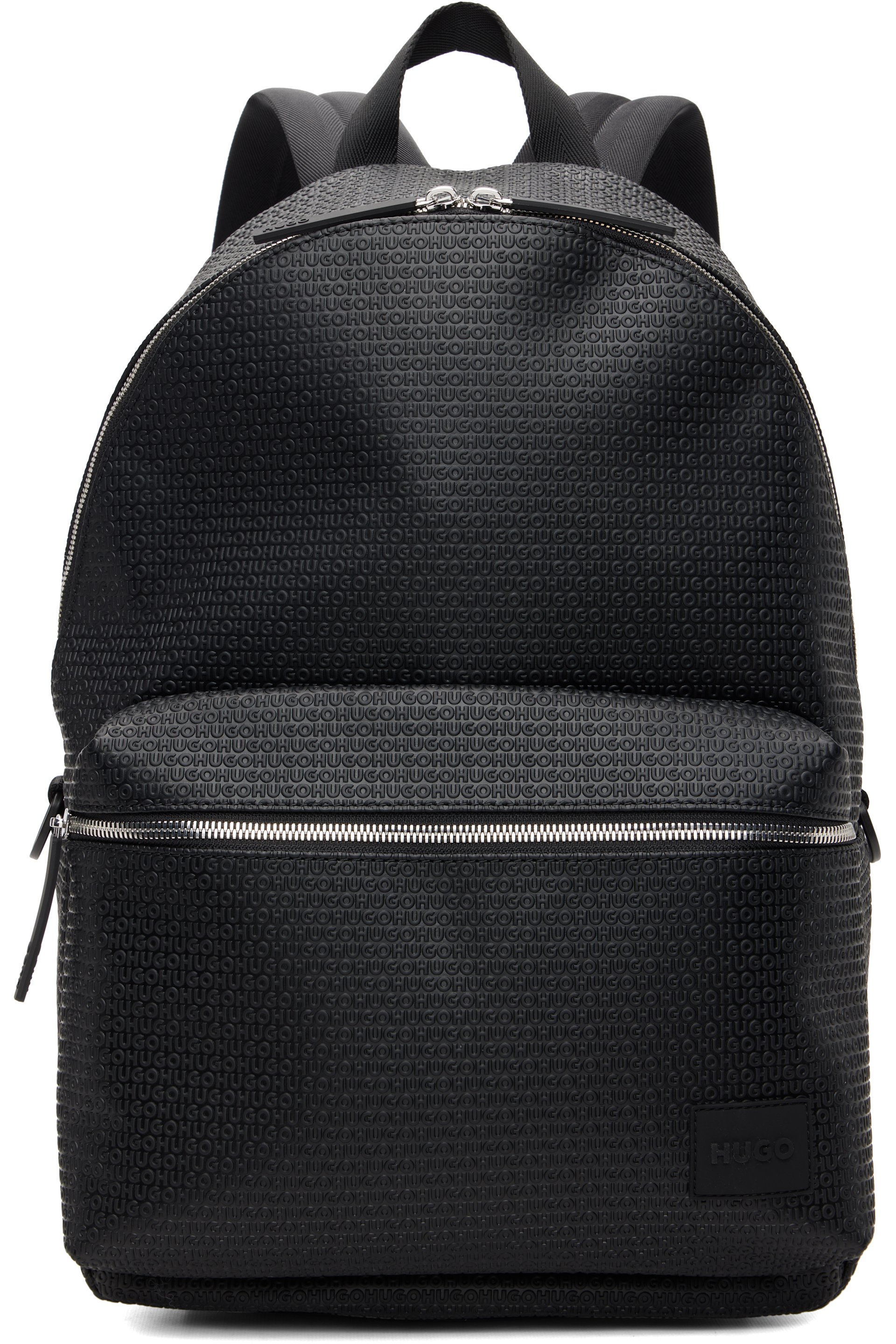 Hugo - Black Embossed-Logo Backpack