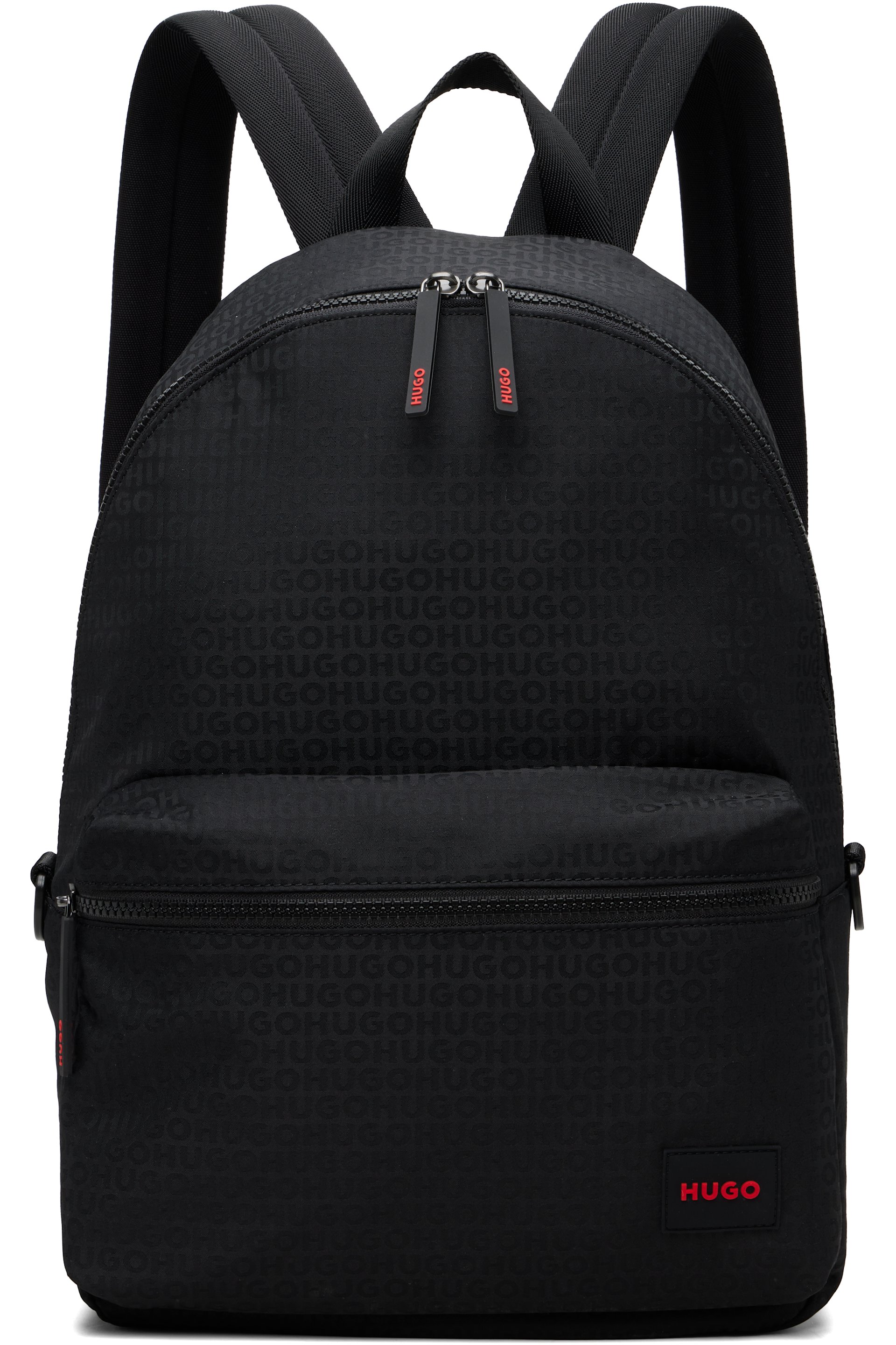 Hugo - Black Logo Patch Backpack
