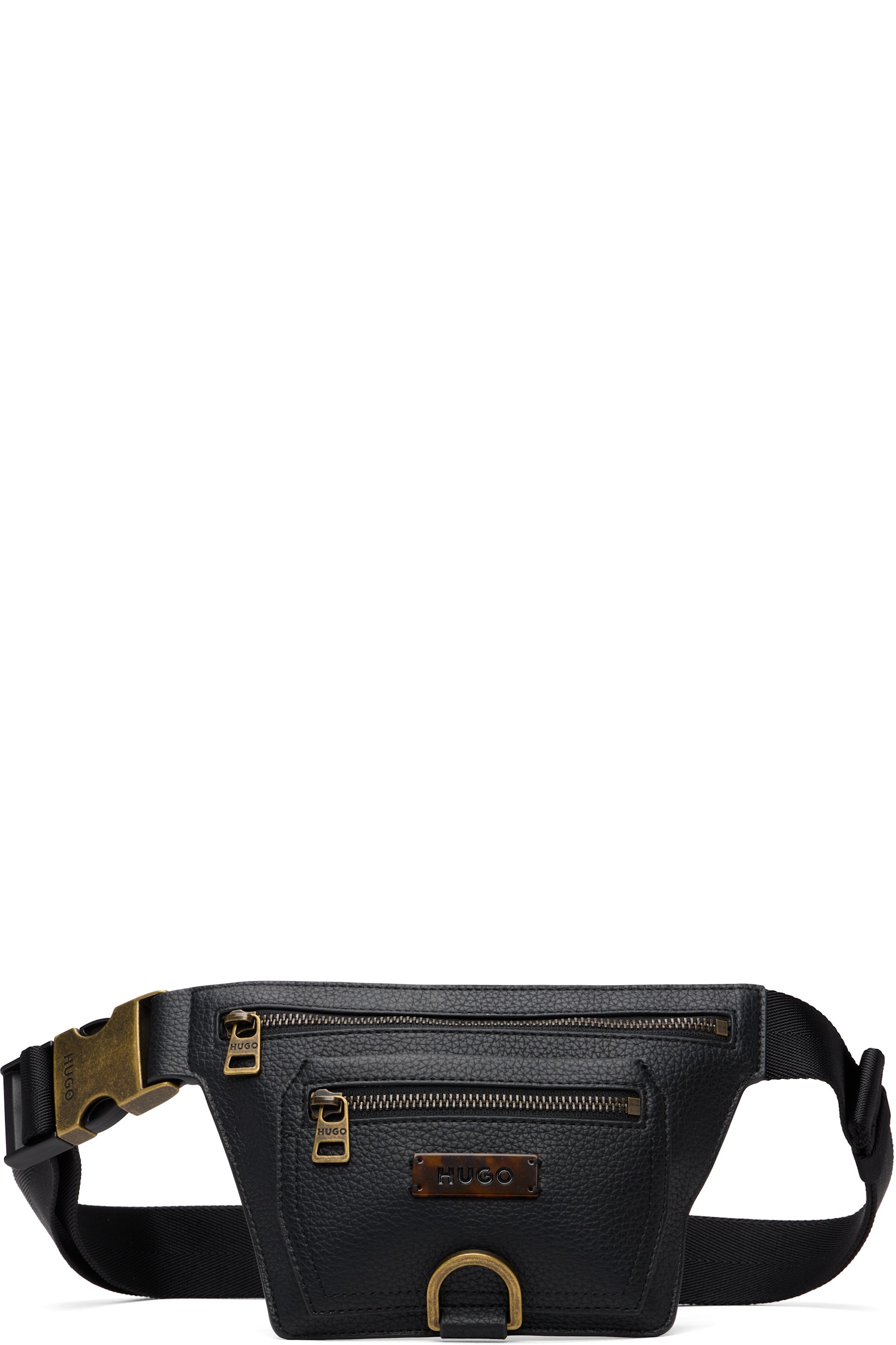Hugo - Black Grained Belt Bag