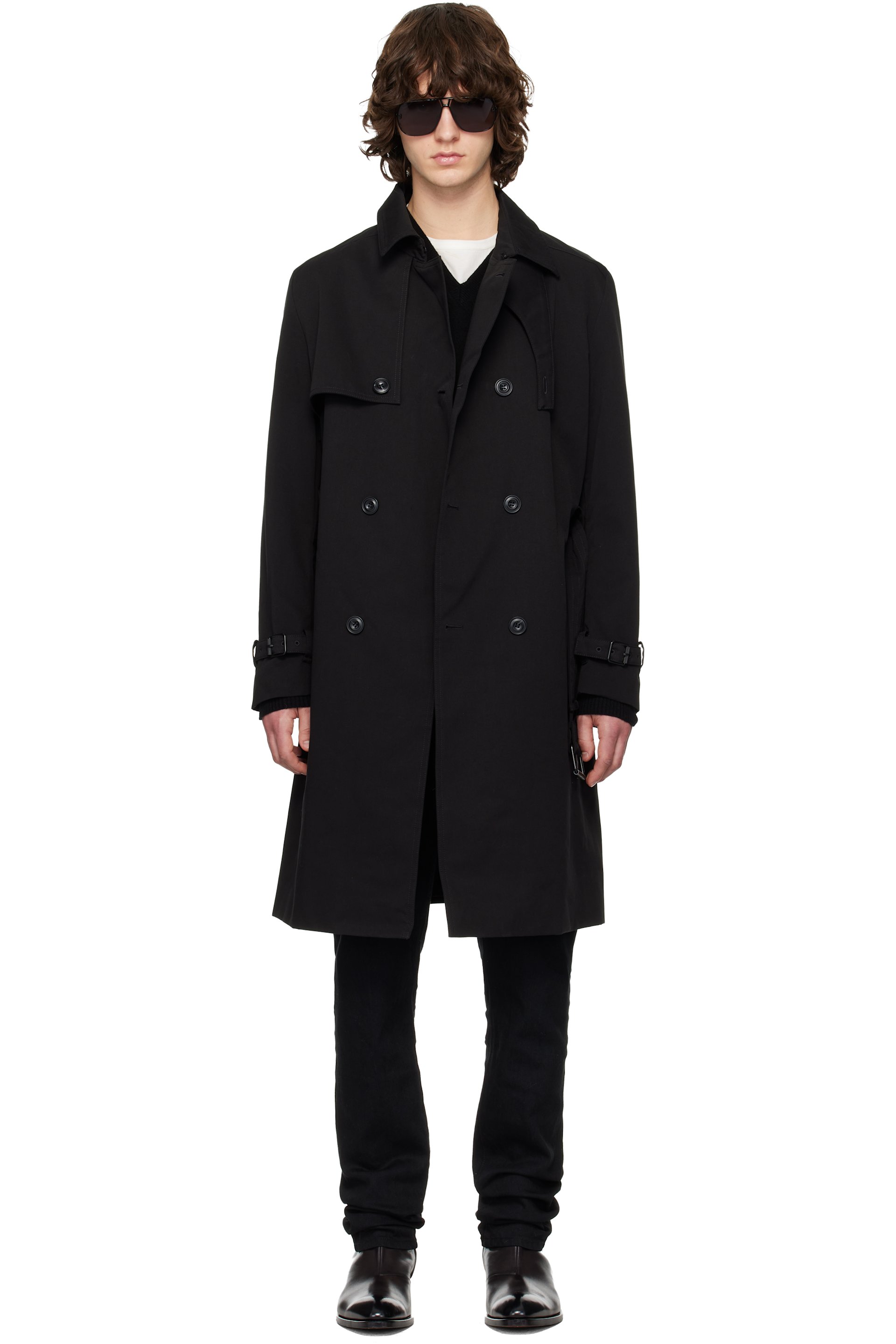 Hugo - Black Water-Repellent Trench Coat