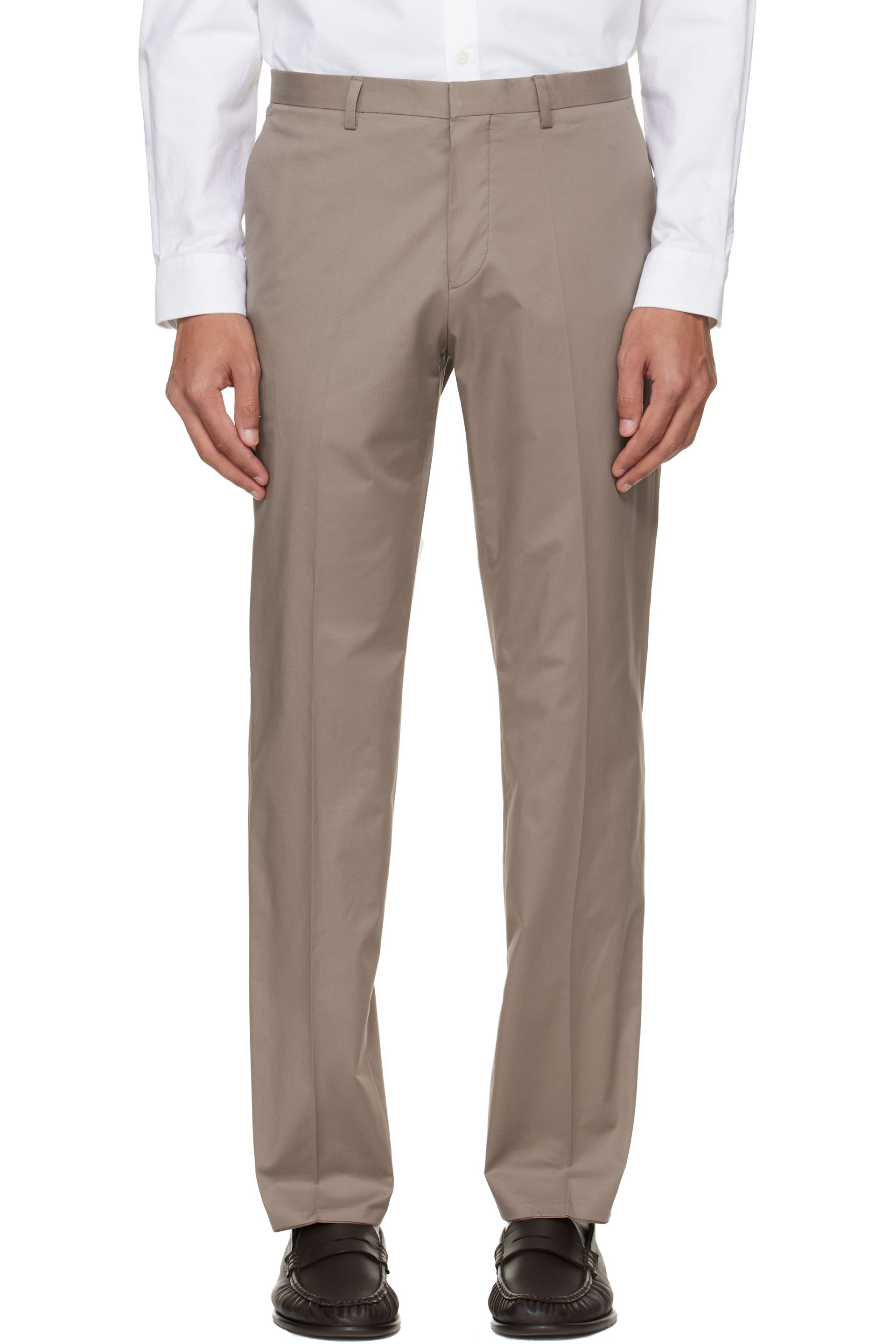 Hugo - Taupe Extra Slim Fit Trousers