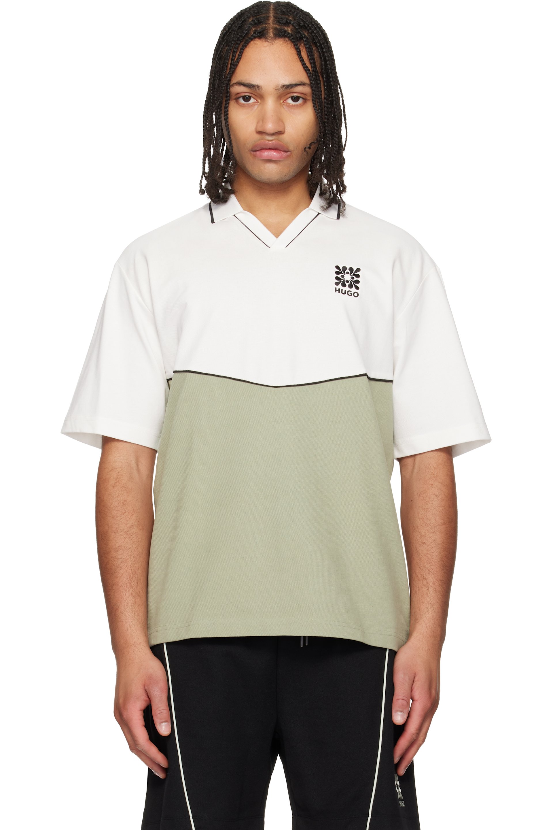 Hugo - Polo blanc et vert