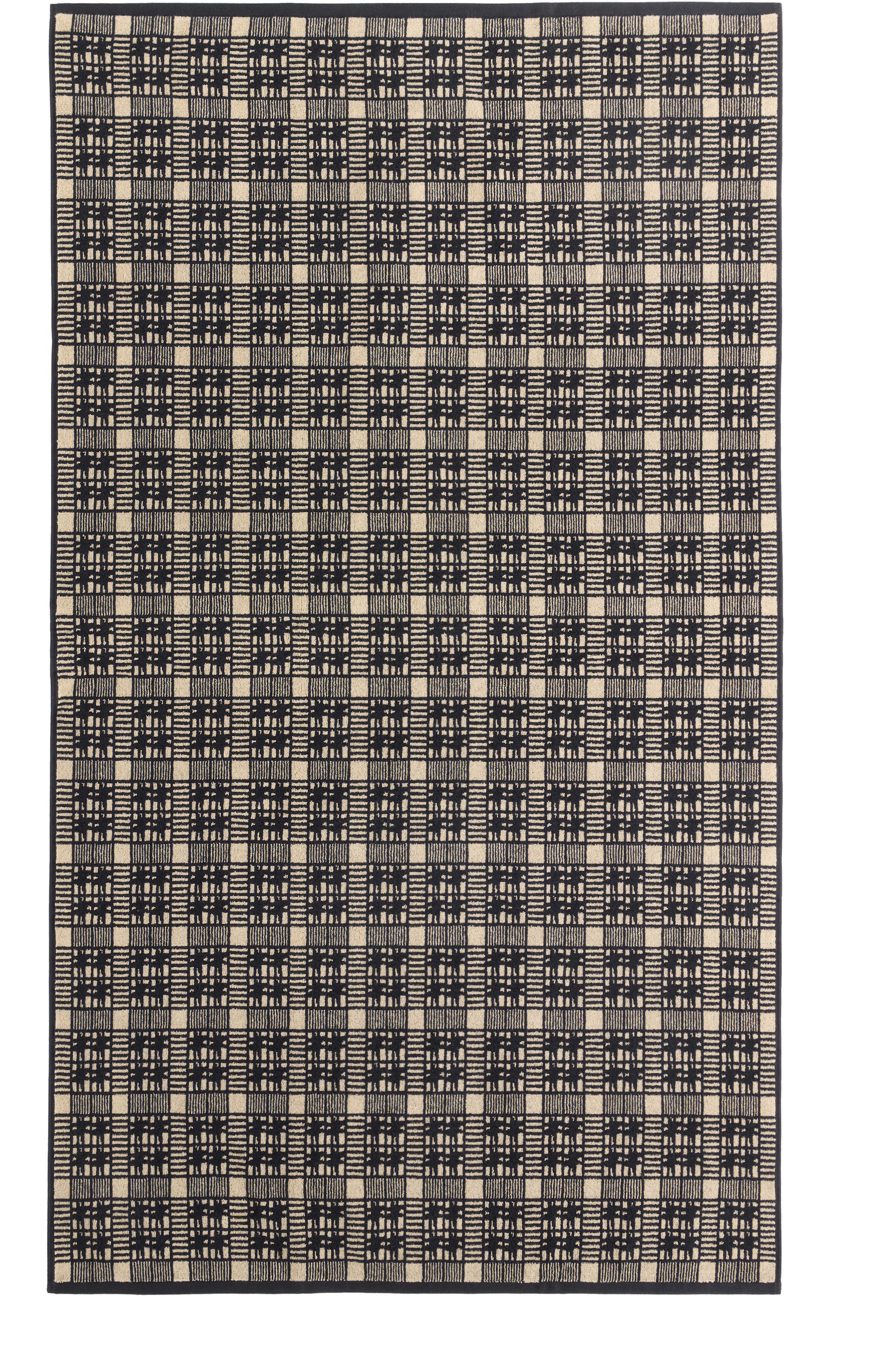 Autumn Sonata - Black & Beige Alma Bath Sheet