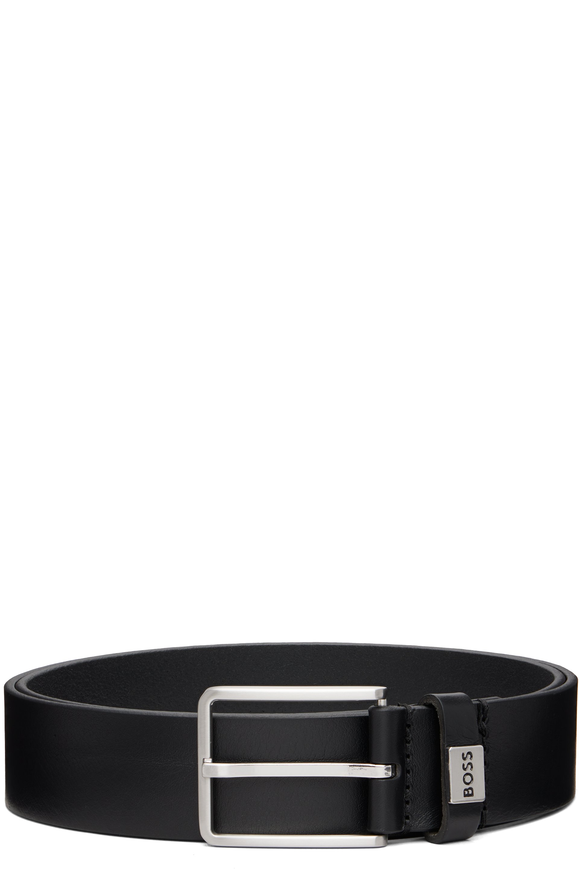 Boss - Ceinture noire en cuir poncé
