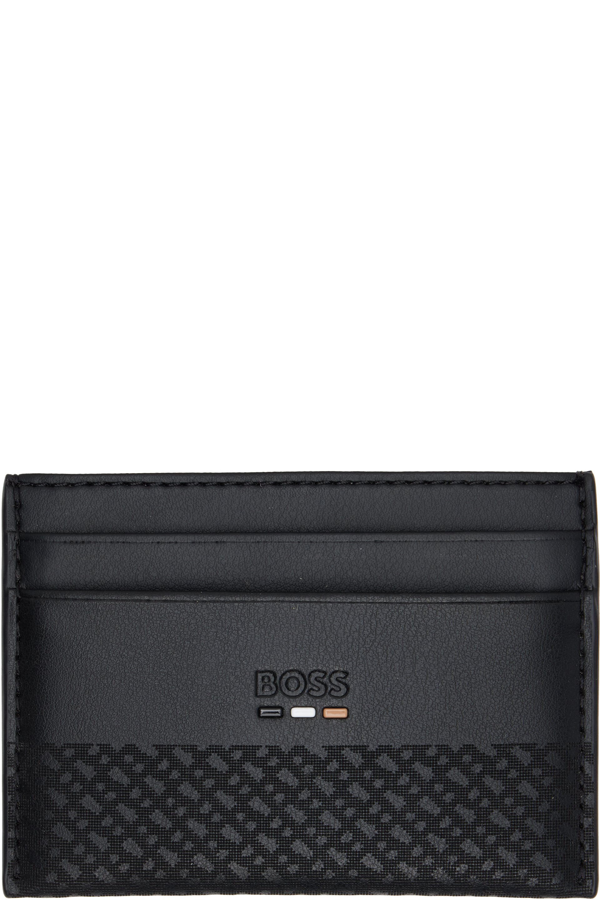BOSS - Black Embossed Logo Card Holder