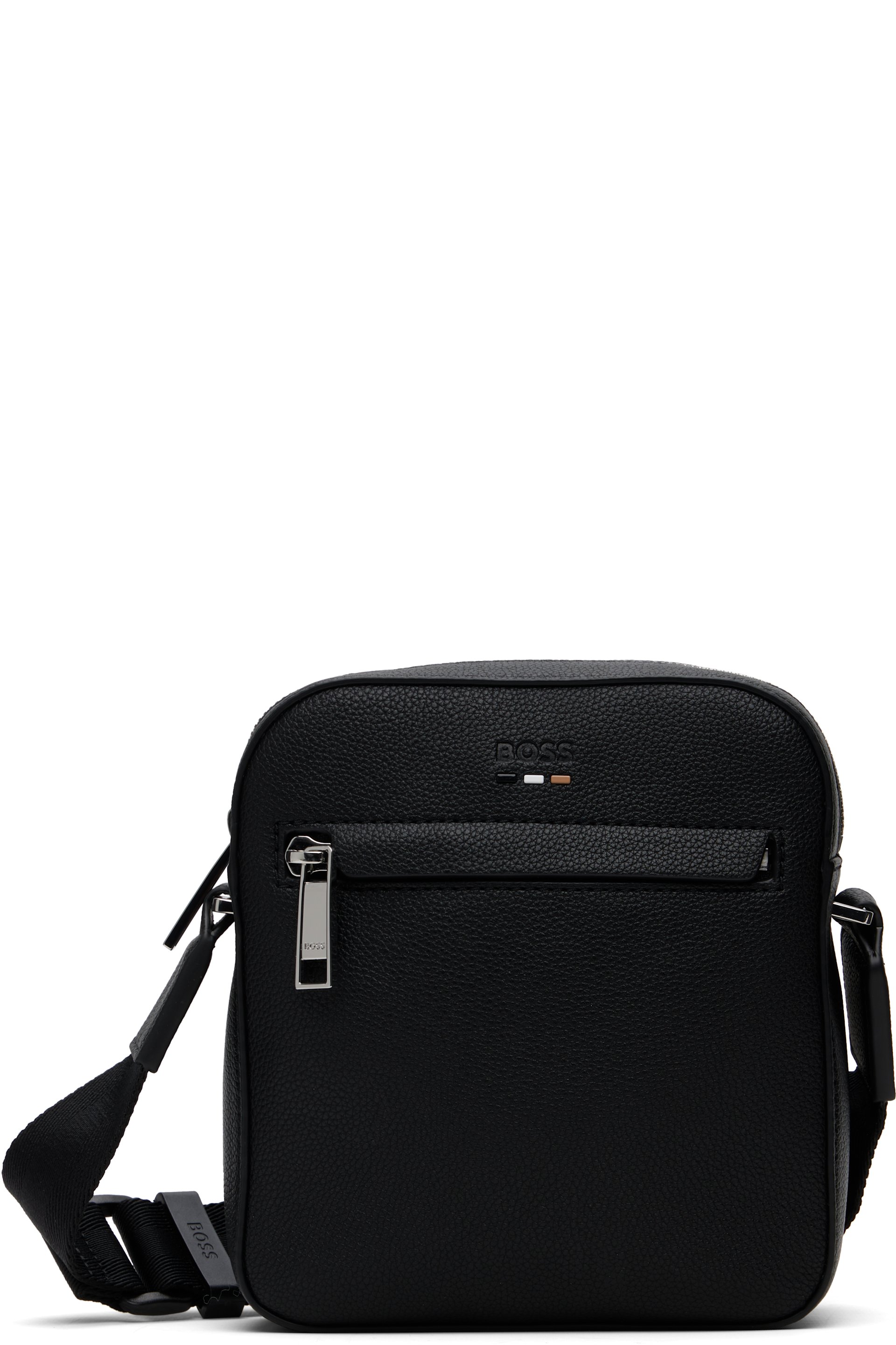 Boss - Sac reporter noir à logo gaufré