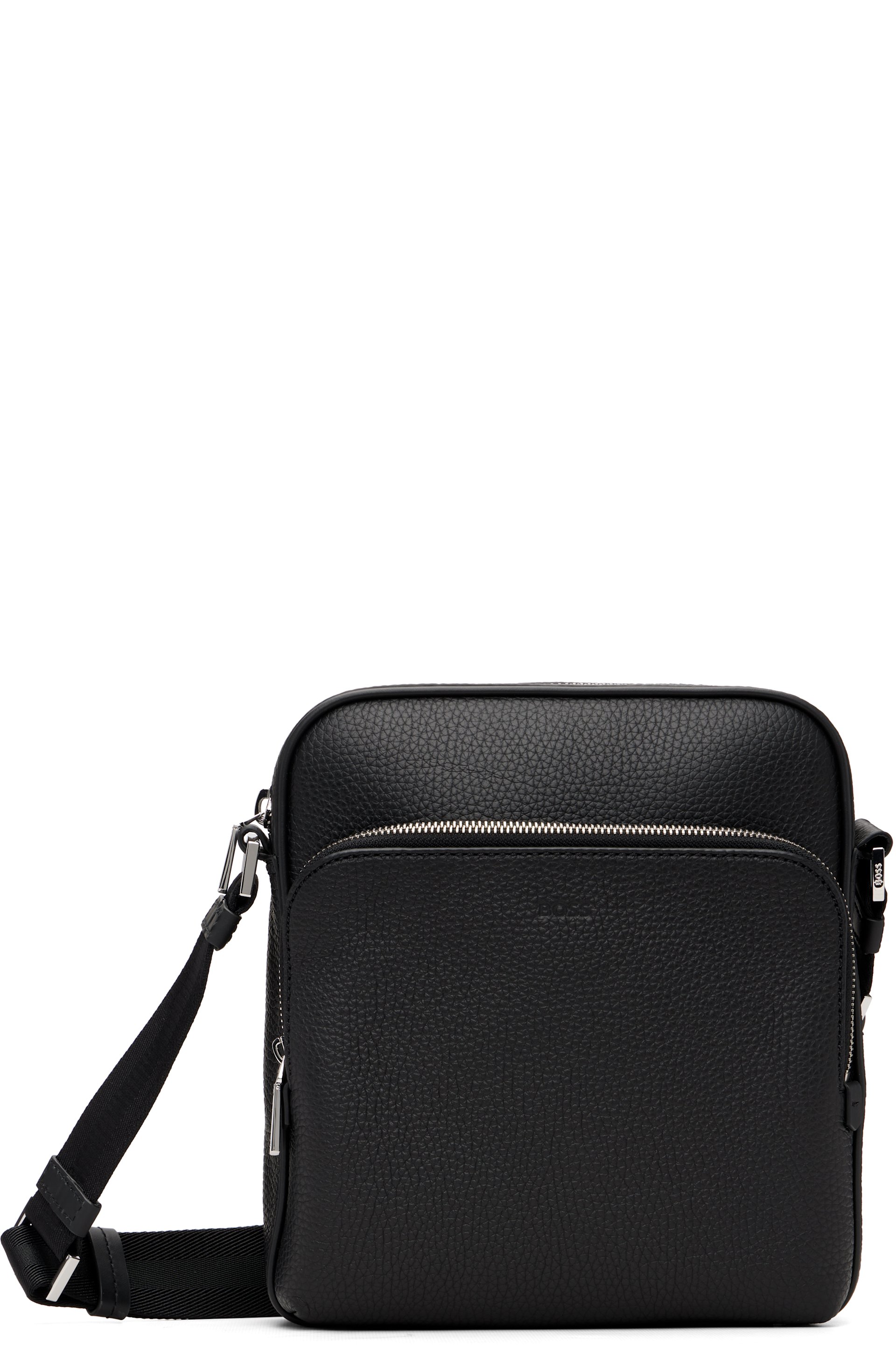 Boss - Sac reporter noir à logo gaufré