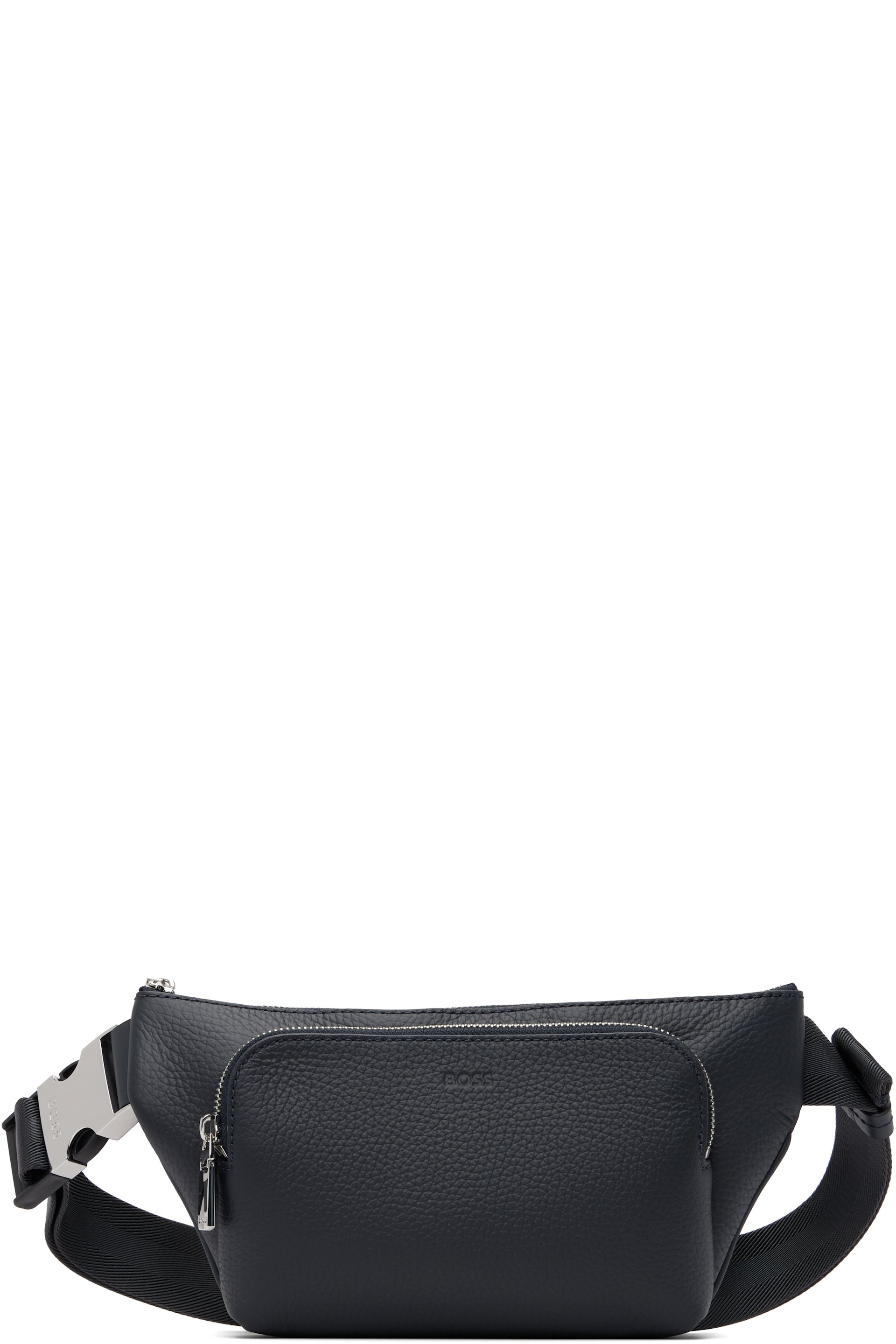 BOSS - Navy Leather Belt Bag