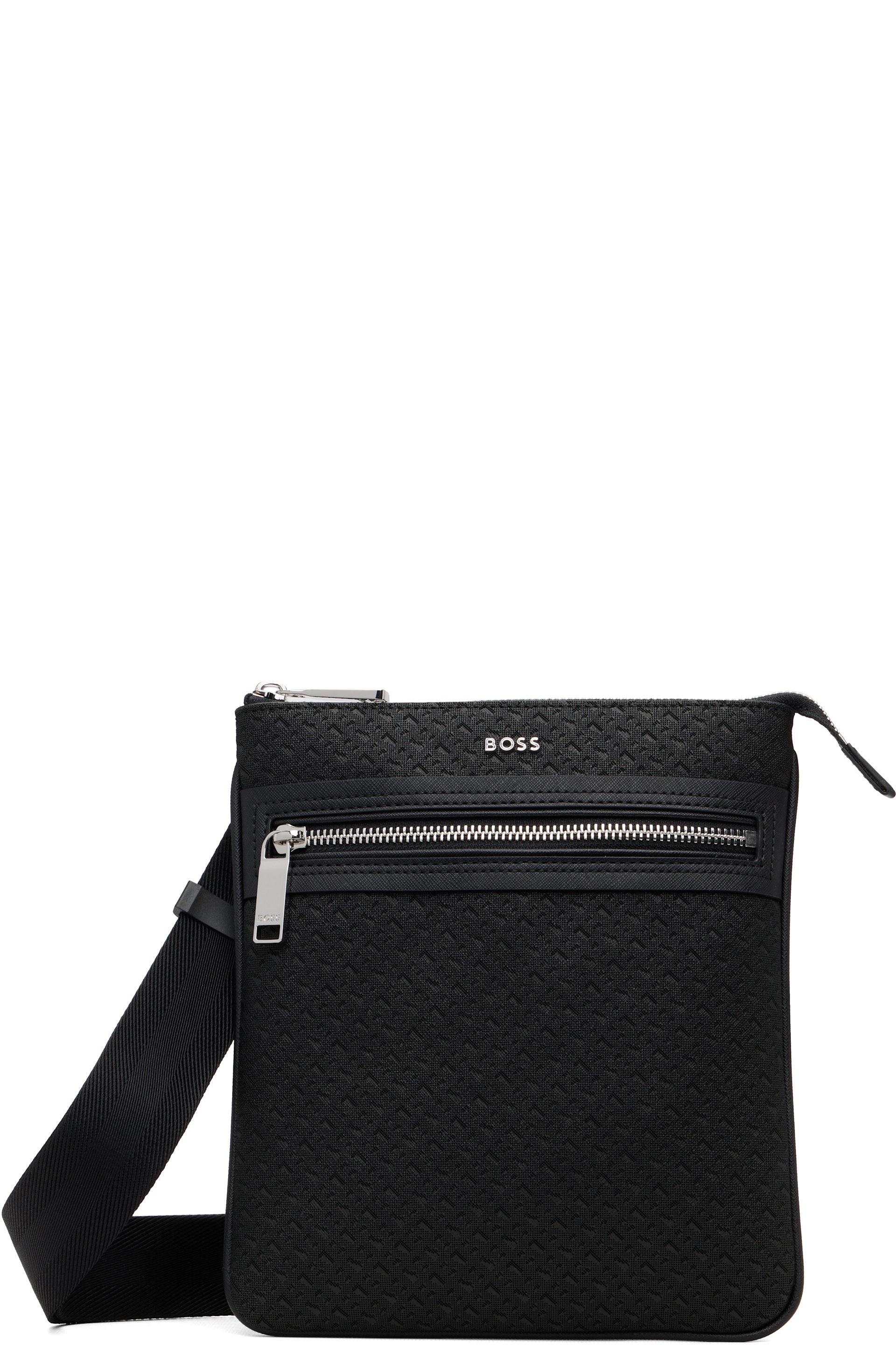 BOSS - Black Bonded Leather Pouch