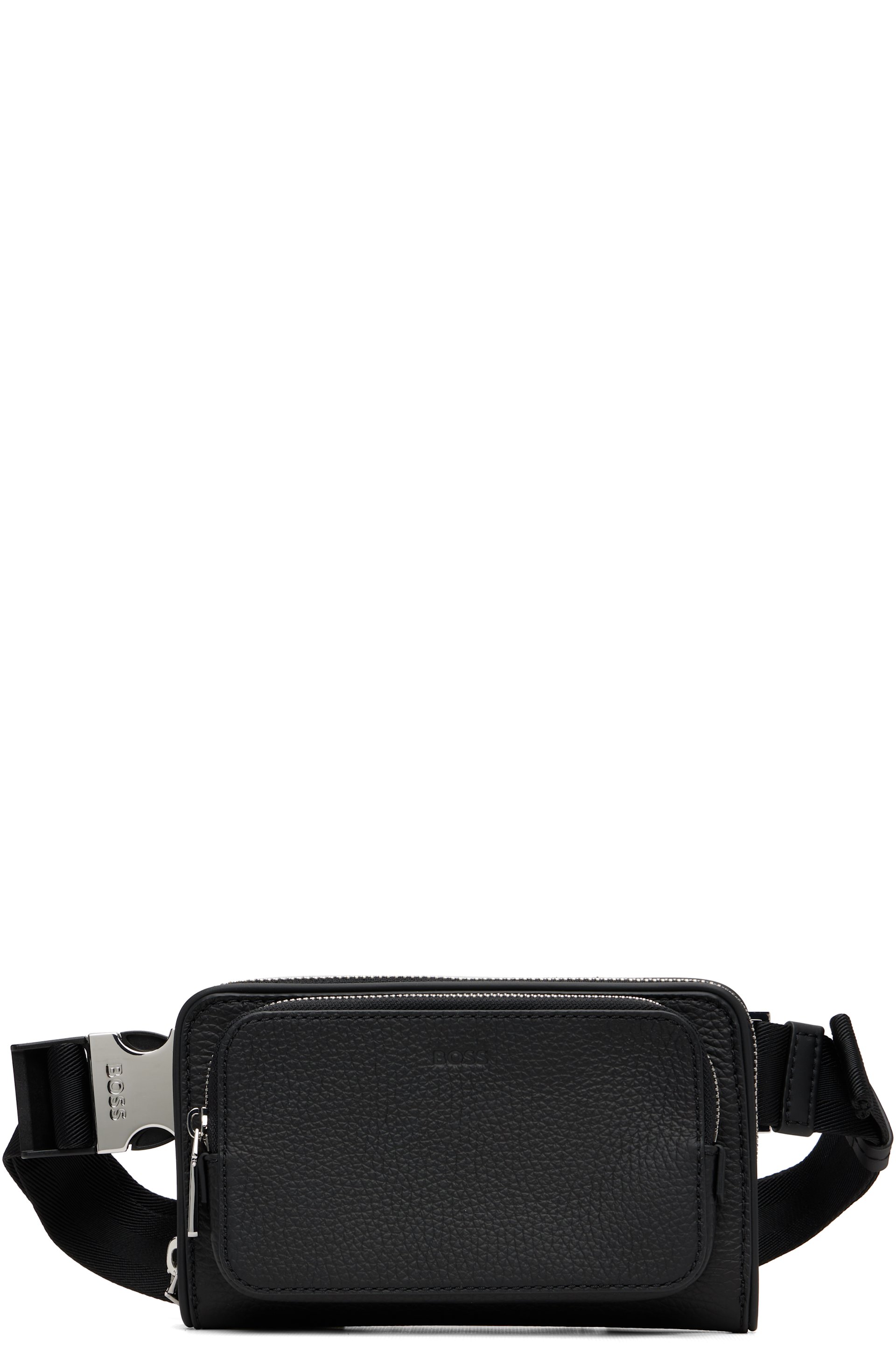 Boss - Sac-ceinture noir en cuir italien