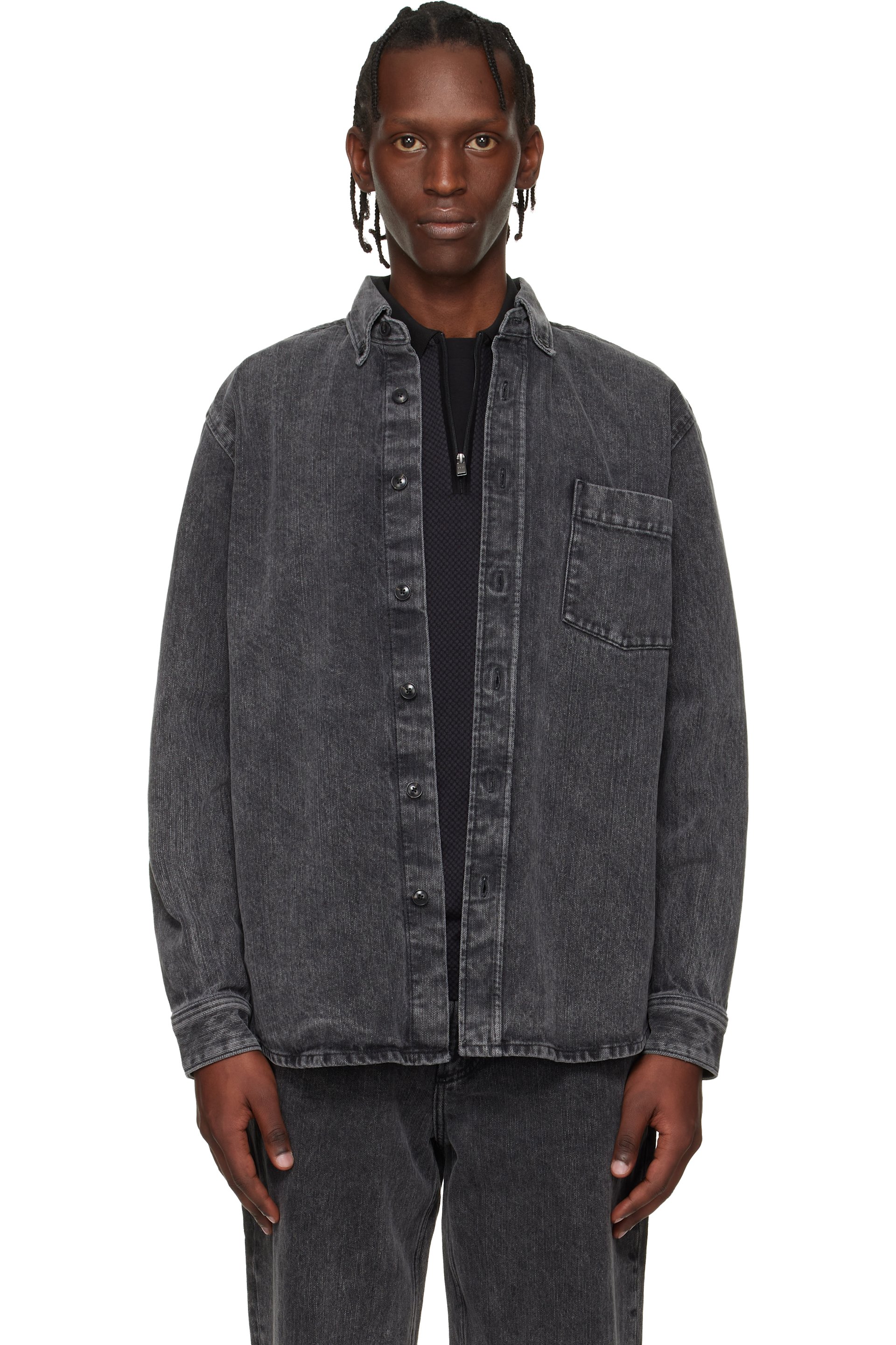 BOSS - Black Faded Denim Shirt