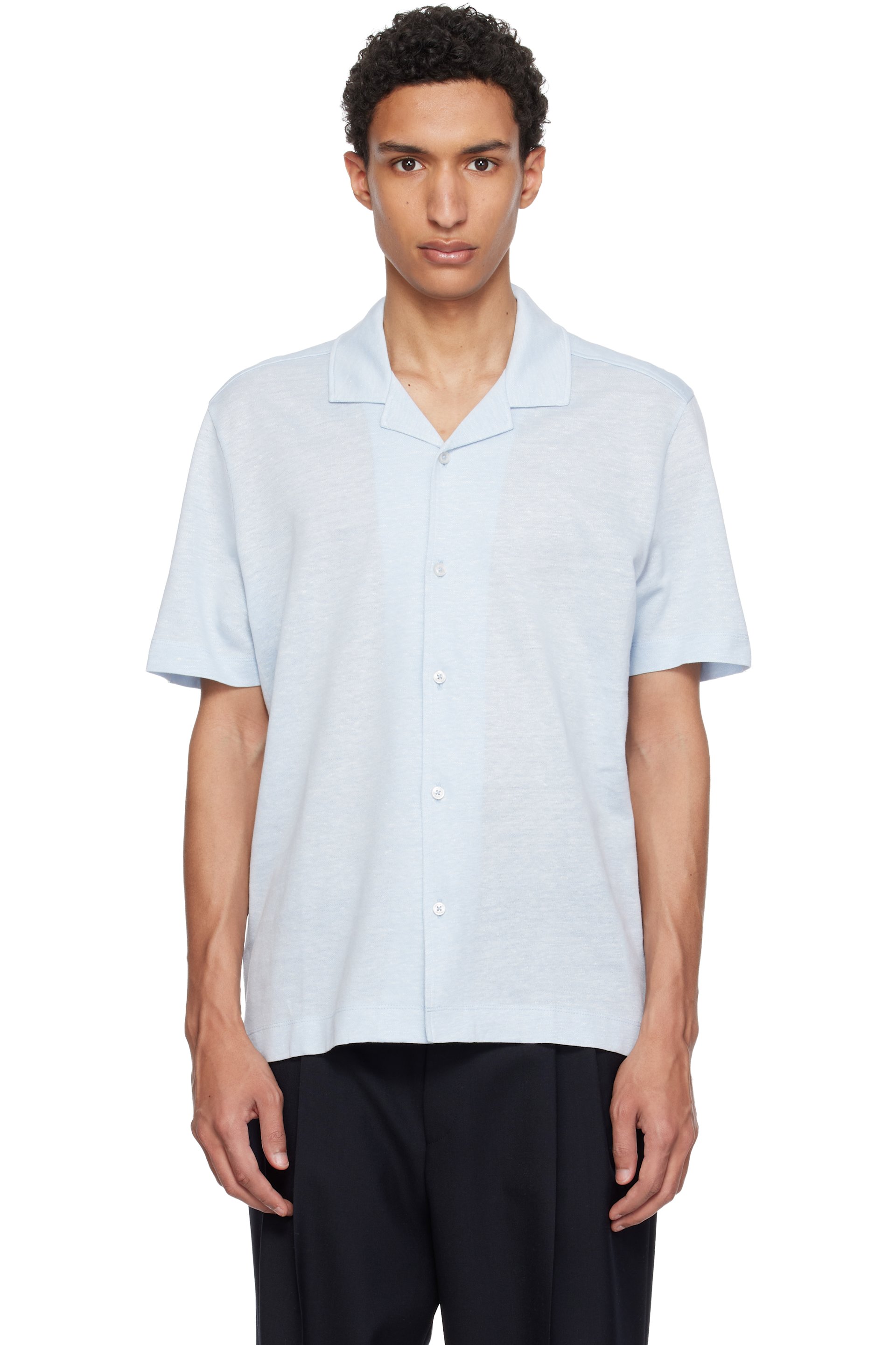 BOSS - Blue Camp Collar Shirt