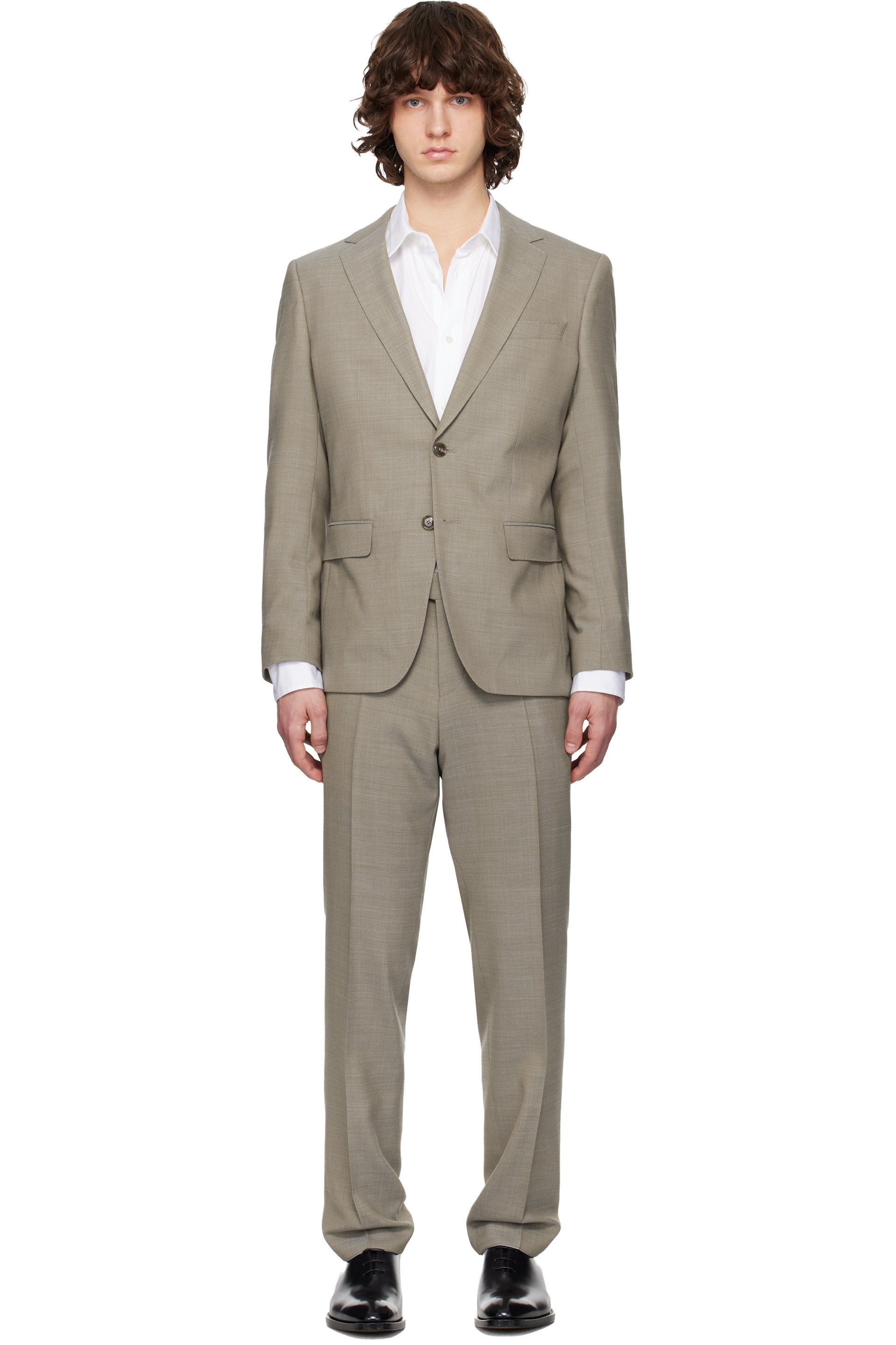 Boss - Tailleur ajusté beige