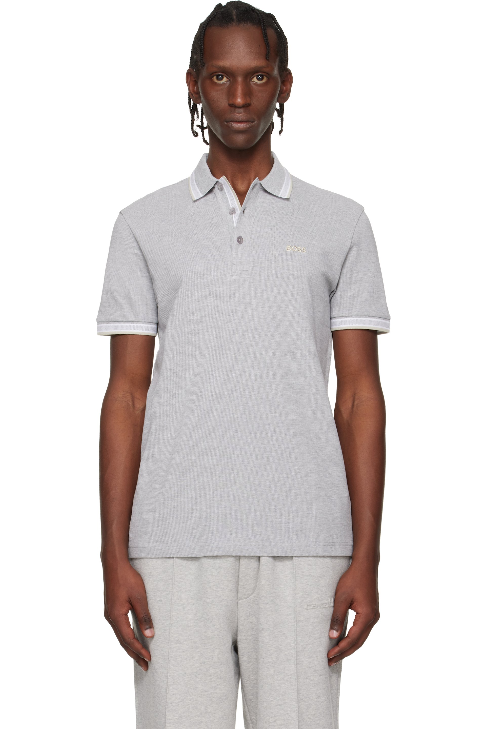 Boss - Polo Paddy gris