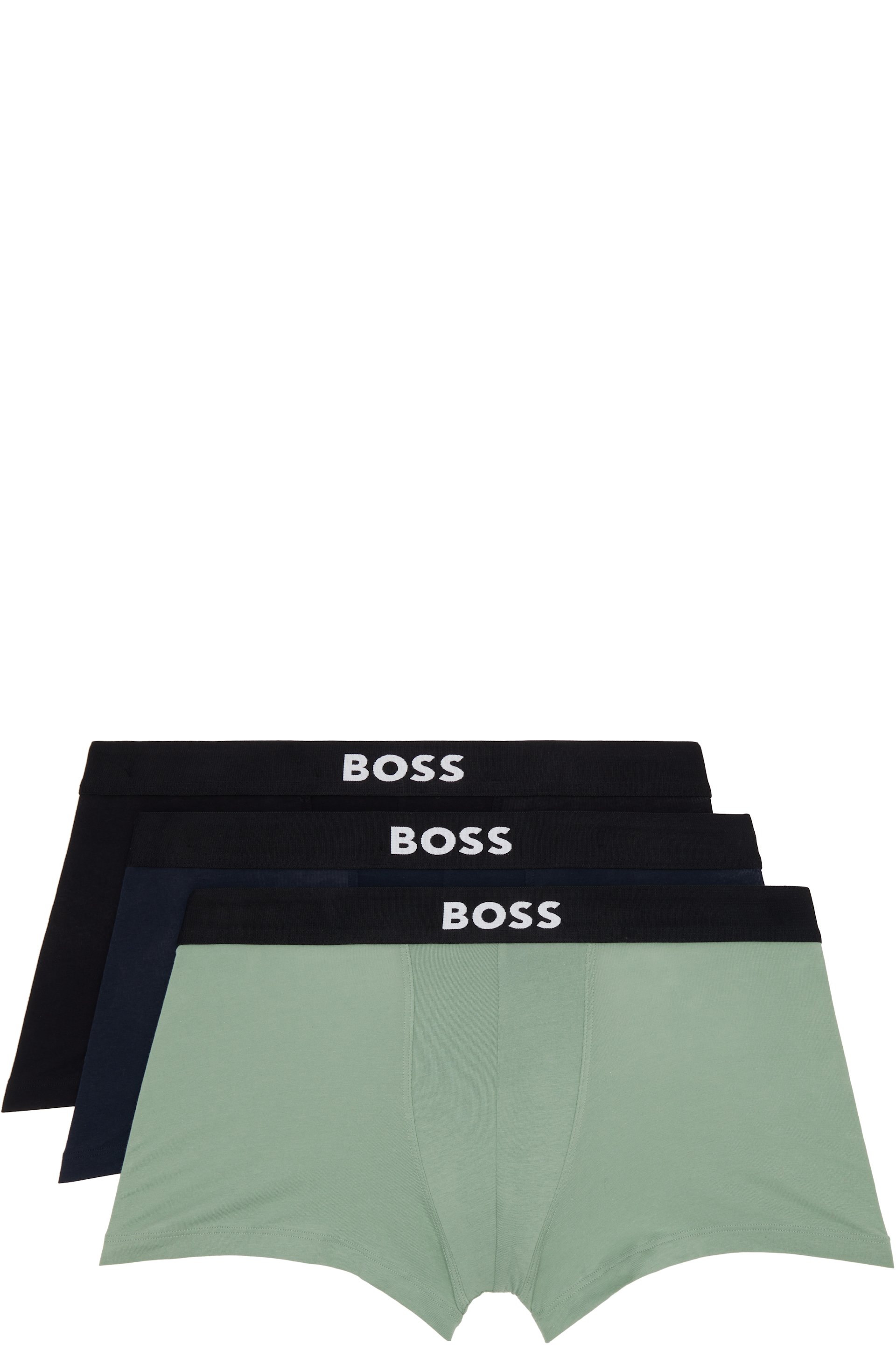 BOSS - Three-Pack Multicolor Stretch-Cotton Boxer Briefs