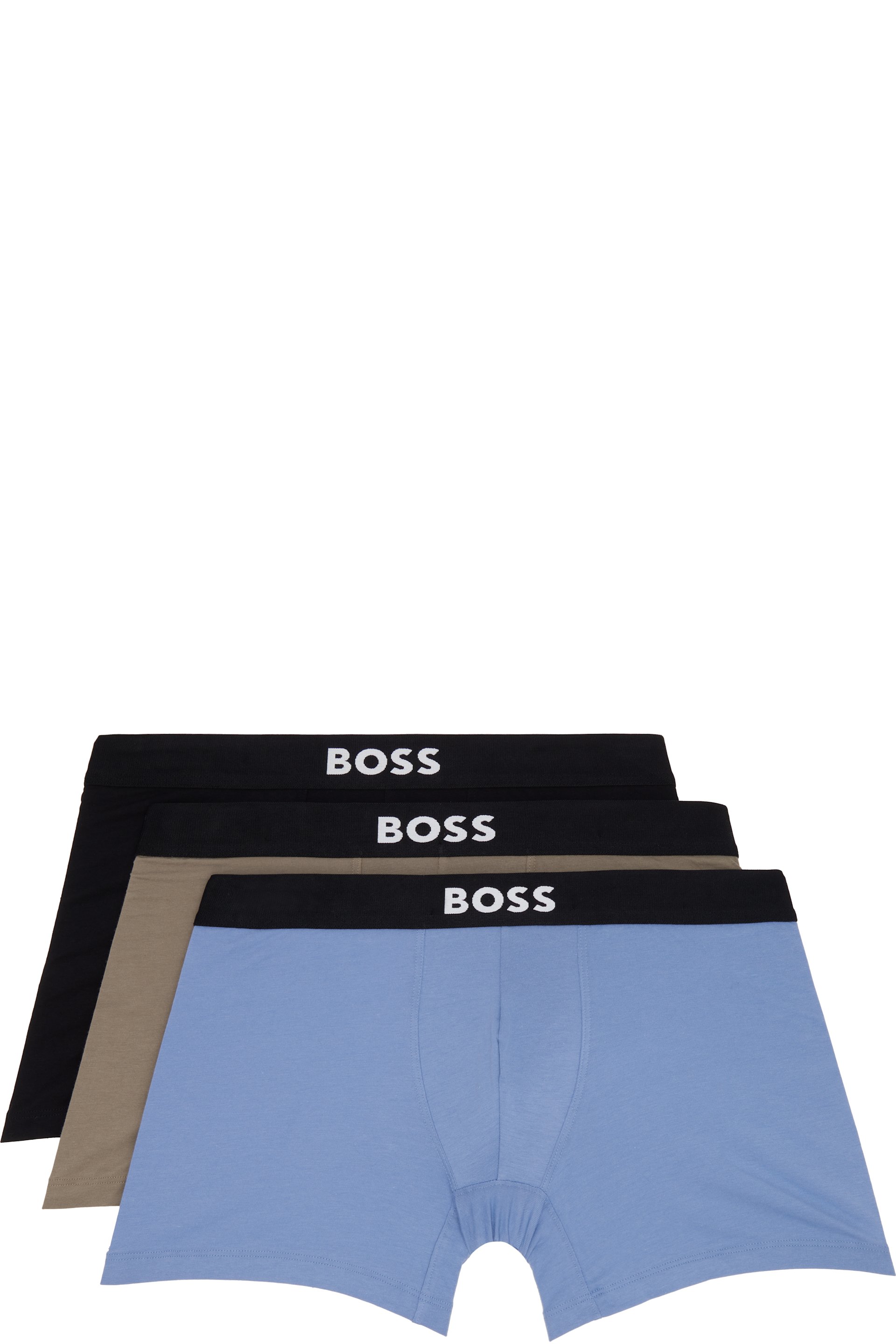 BOSS - Three-Pack Multicolor Stretch Cotton Boxer Briefs