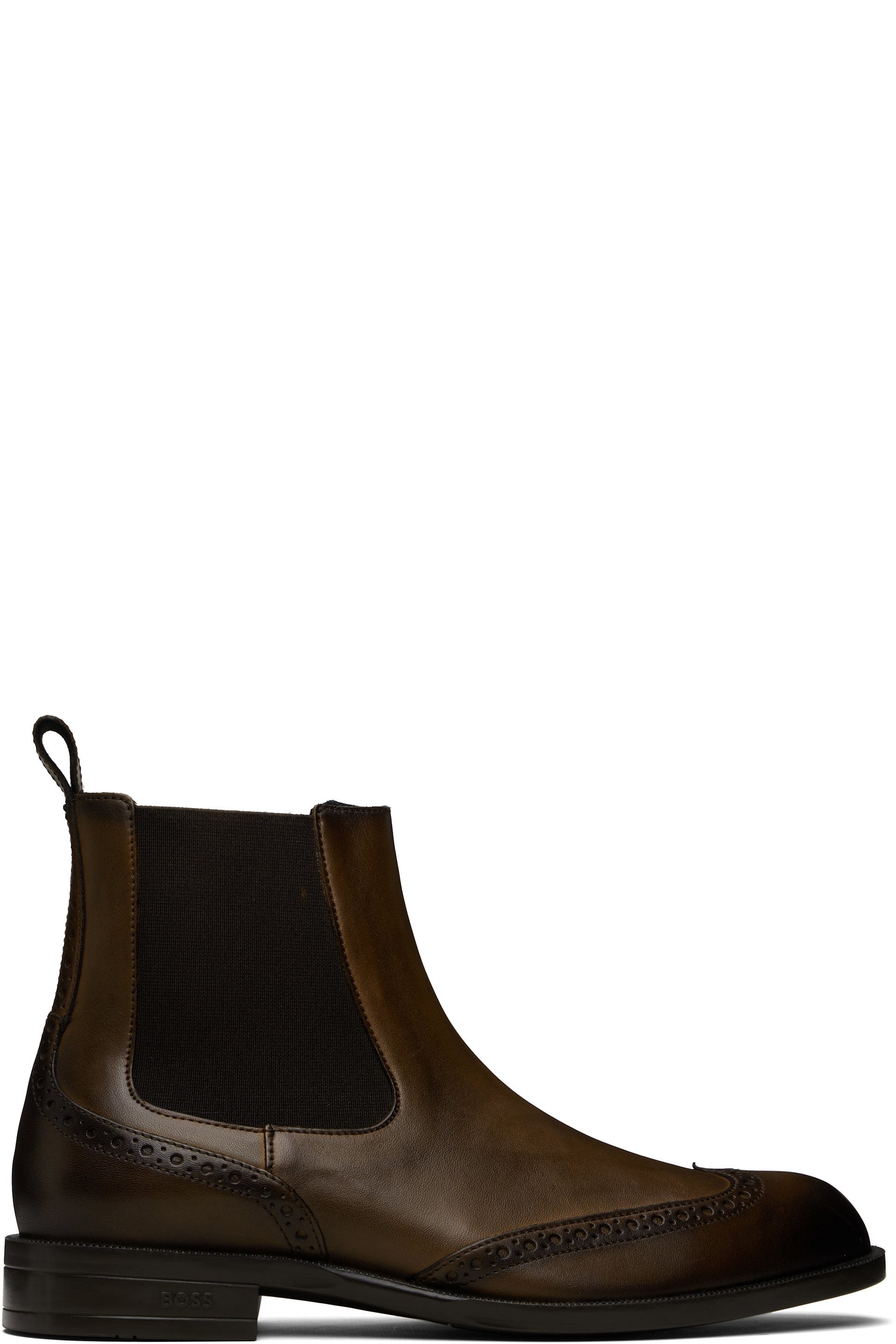 BOSS - Brown Leather Chelsea Boots