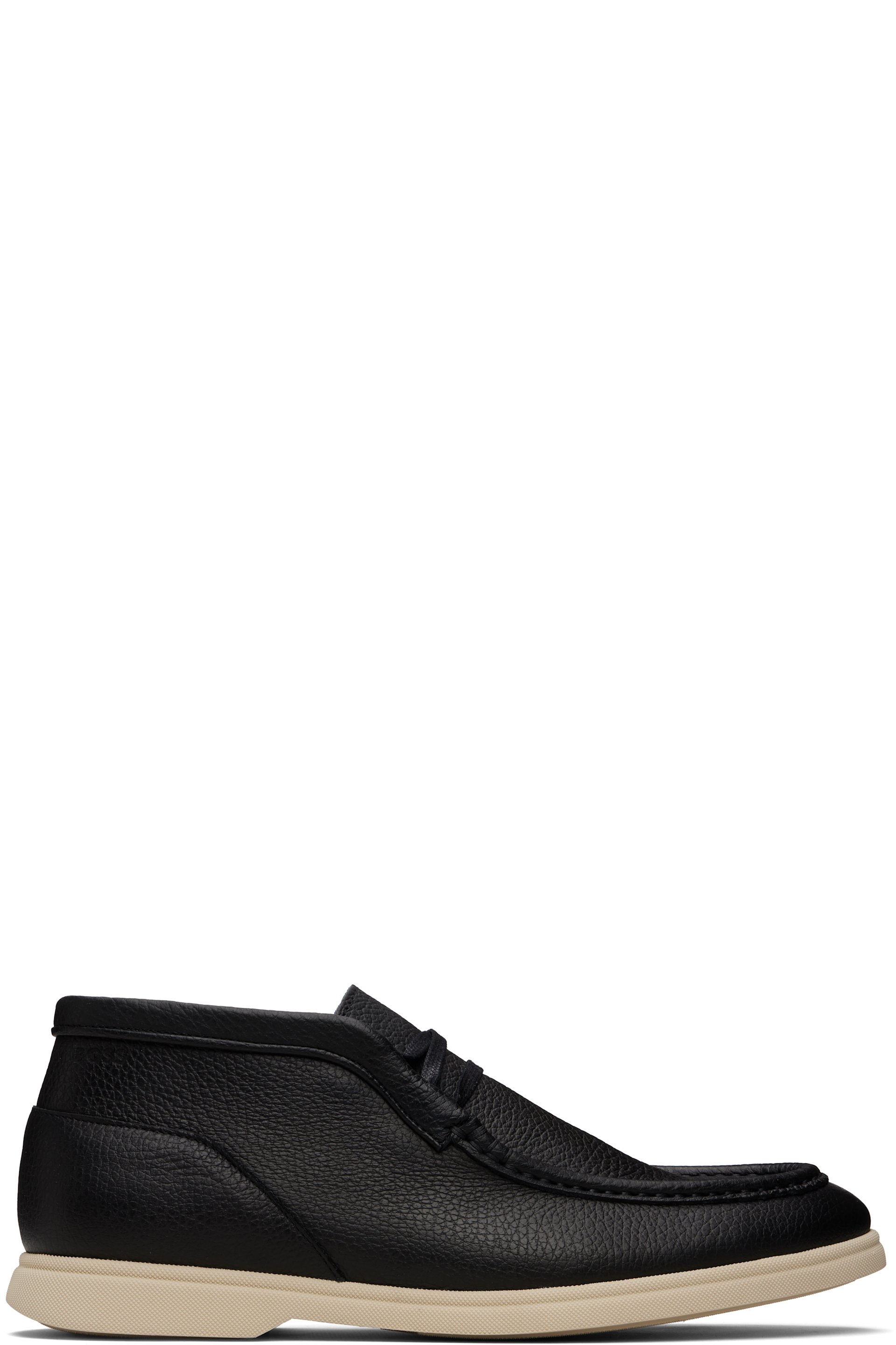 BOSS - Black Tumbled Leather Desert Boots