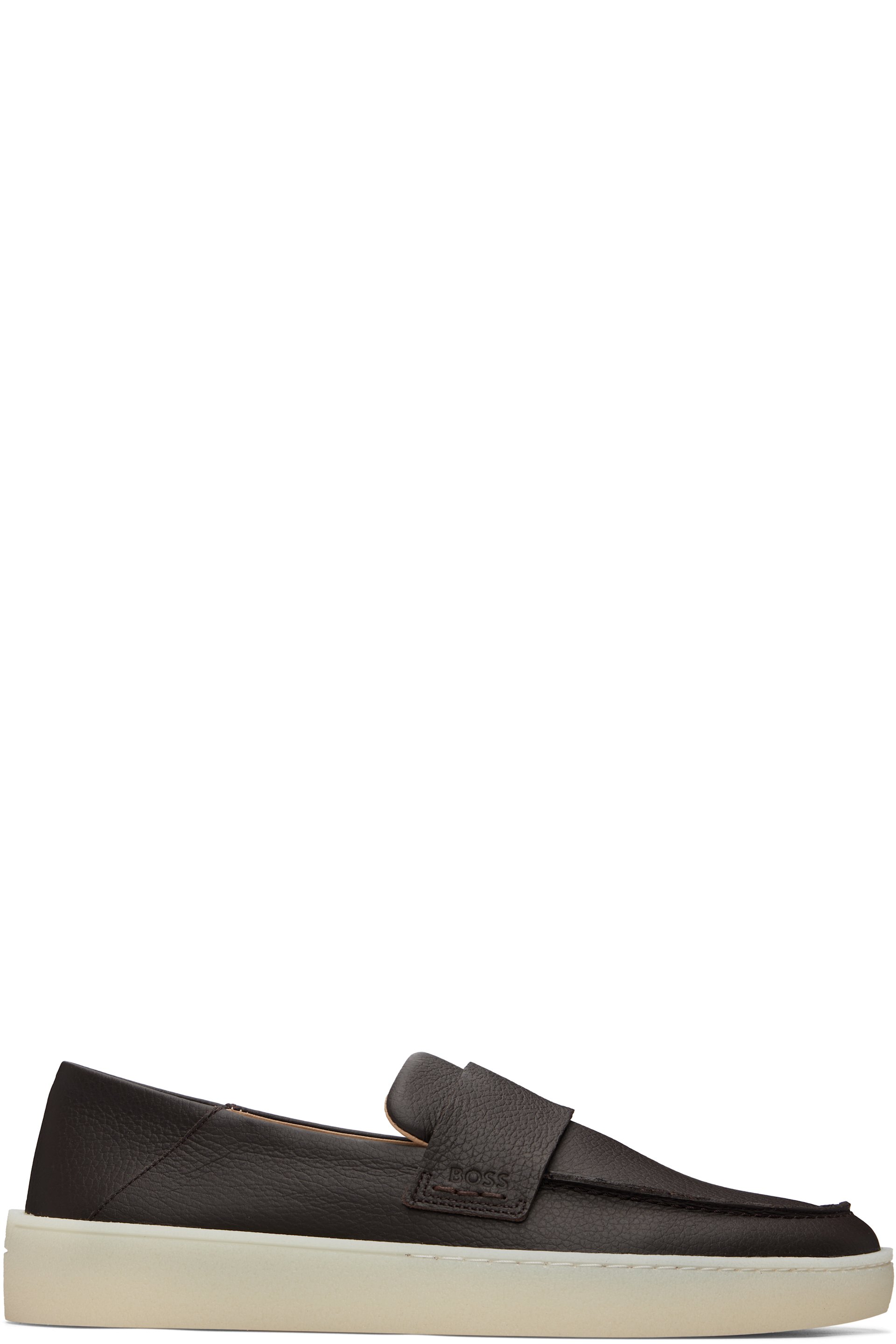 Boss - Flâneurs bruns en cuir