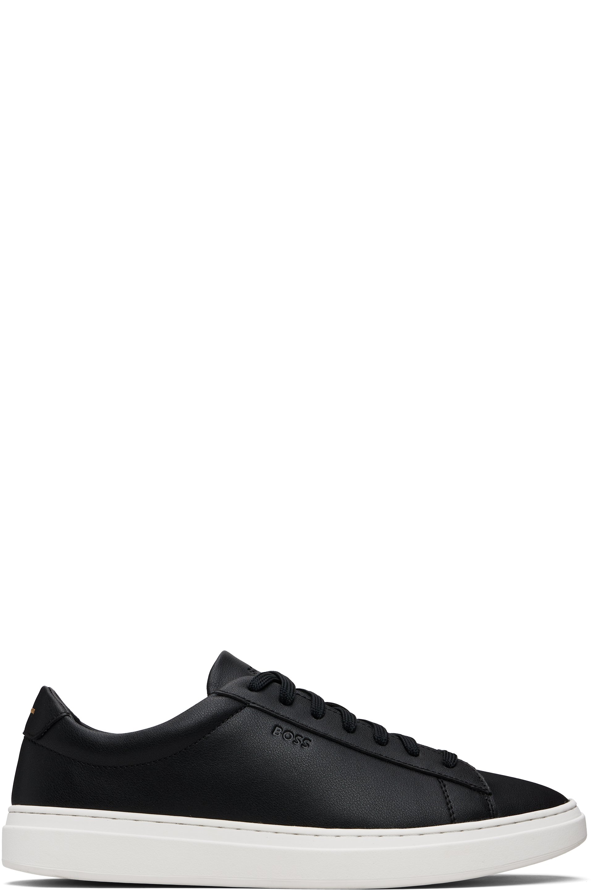 Boss - Baskets noires en cuir à logos