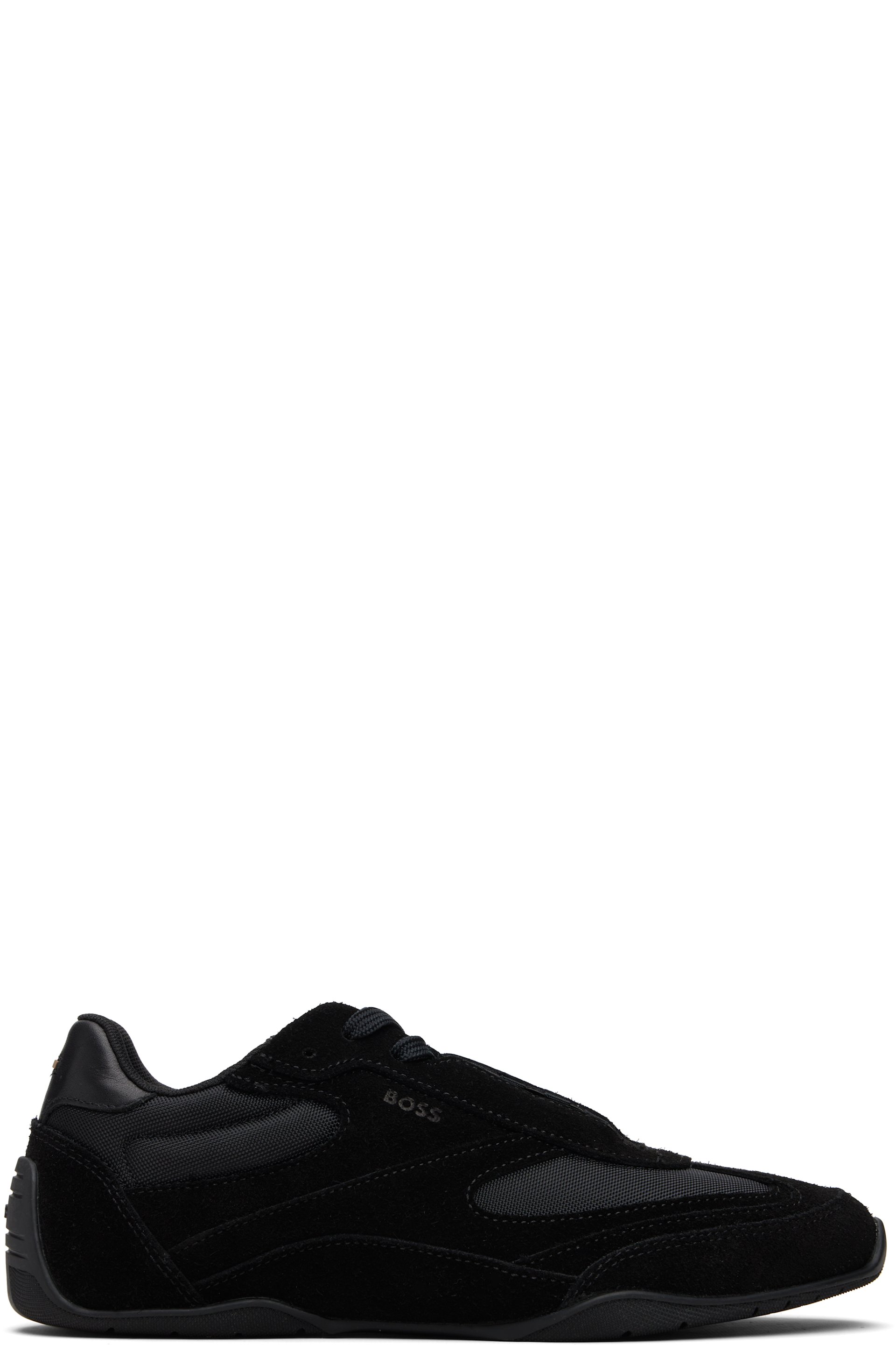 Boss - Baskets noires en suède