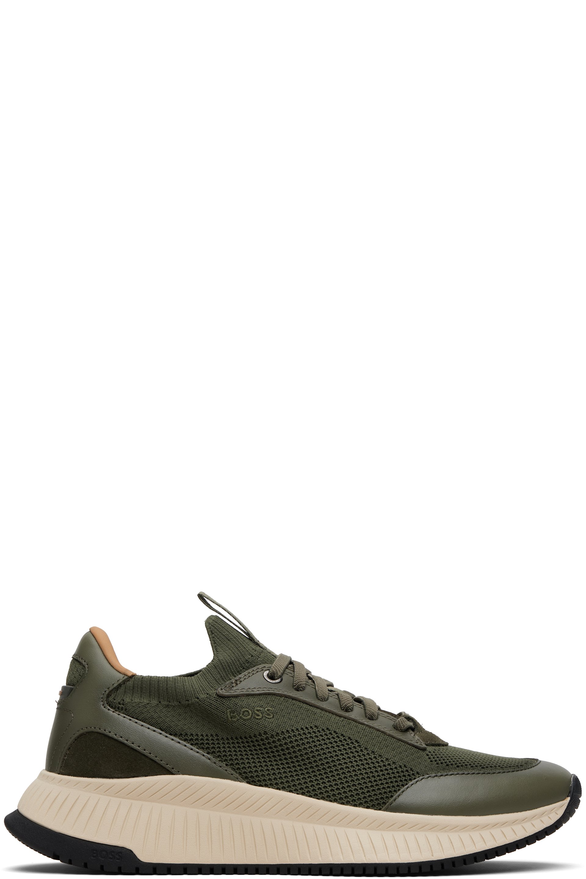 Boss - Baskets TTNM EVO kaki en tricot