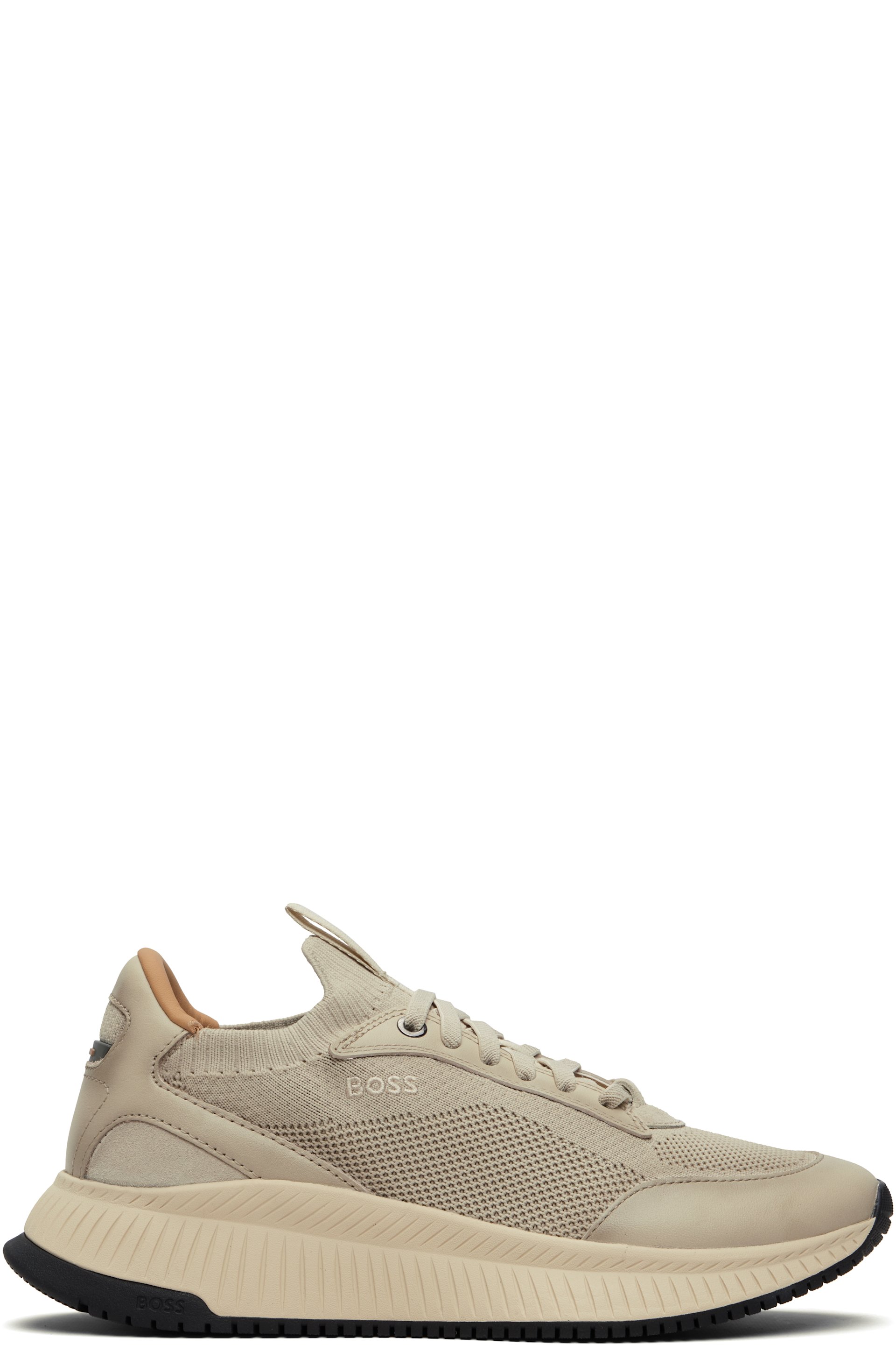 Beige TTNM EVO Knitted Upper Sneakers by BOSS on Sale