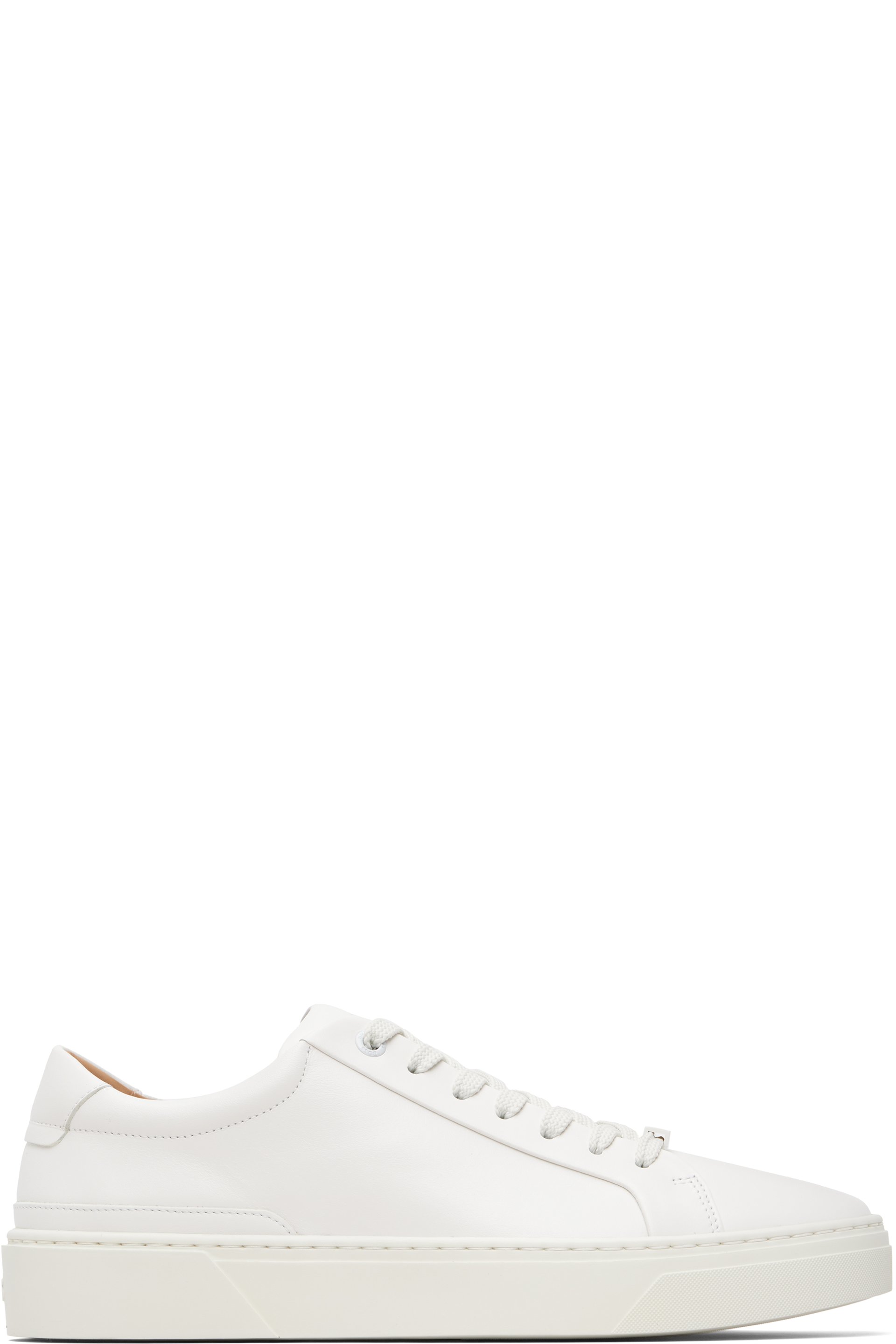 Boss - Baskets Gary blanches en cuir