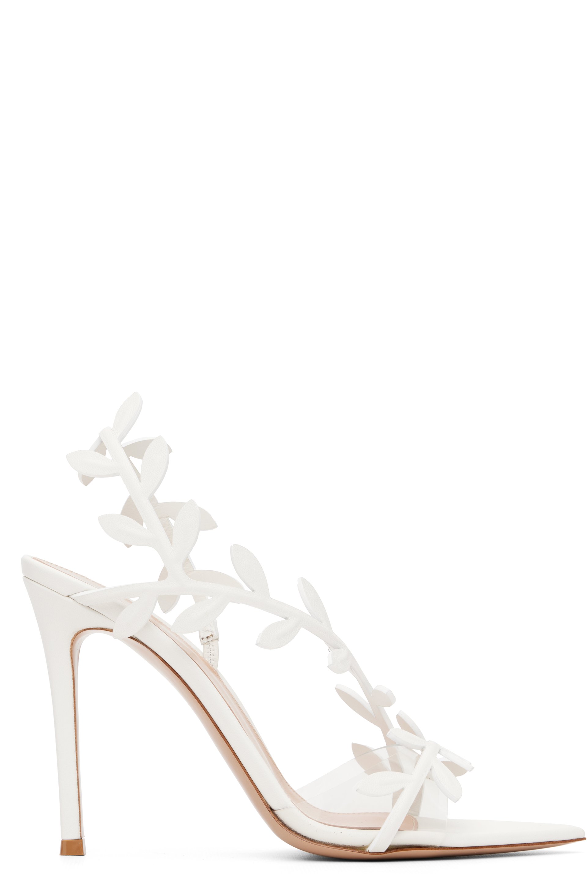 Gianvito Rossi - Sandales à talon Flavia blanches
