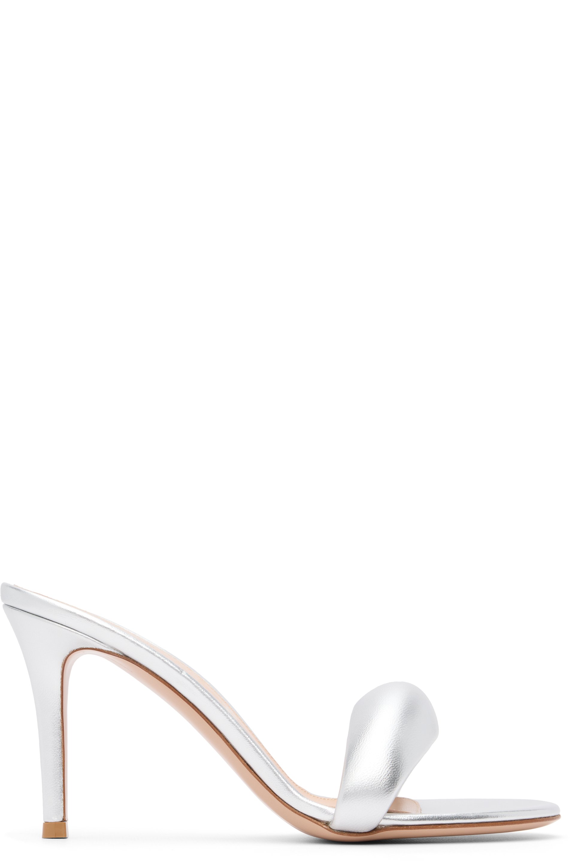 Gianvito Rossi - Sandales à talon de style mule Bijoux 85 argentées