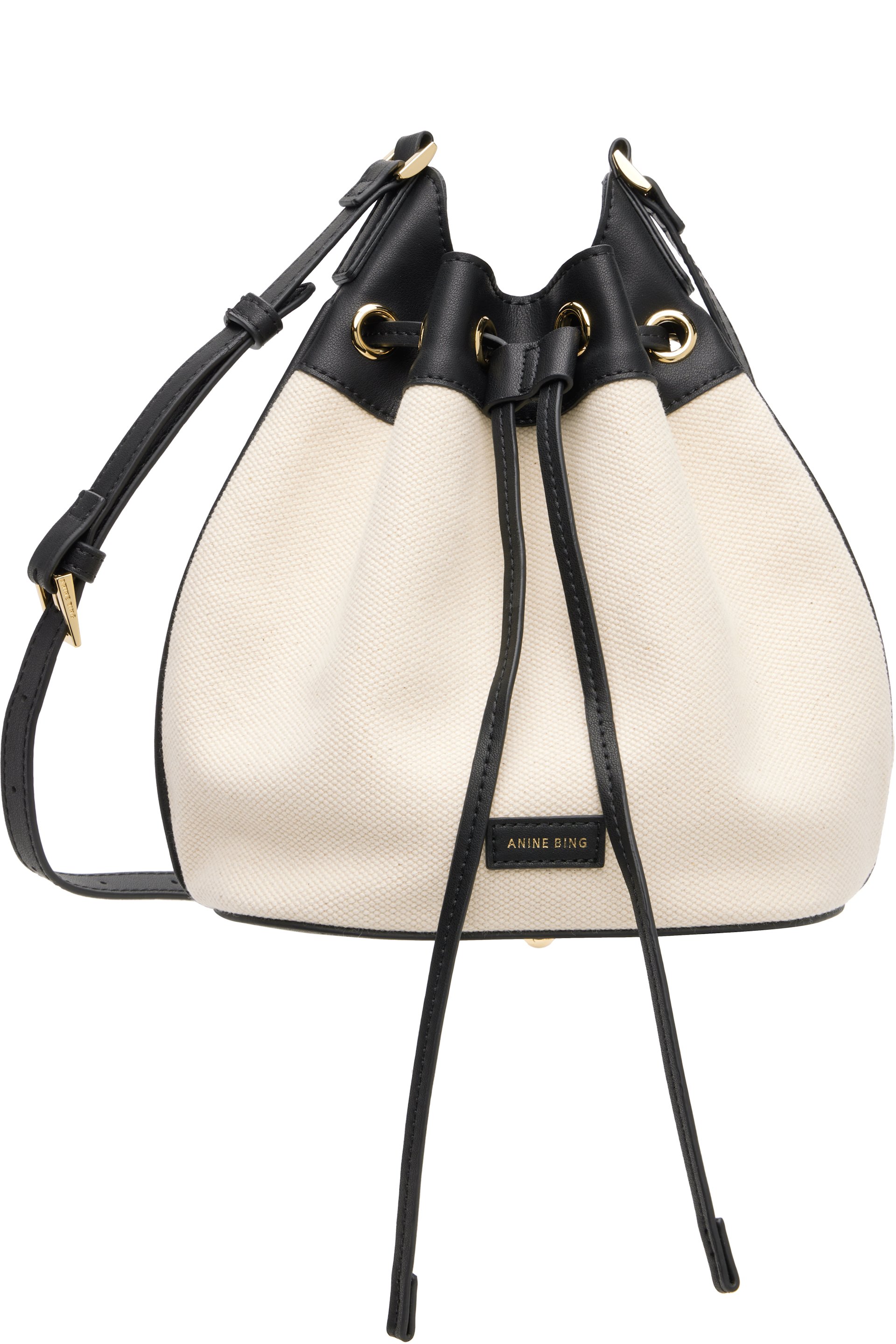 ANINE BING - Mini sac seau Alana blanc cassé