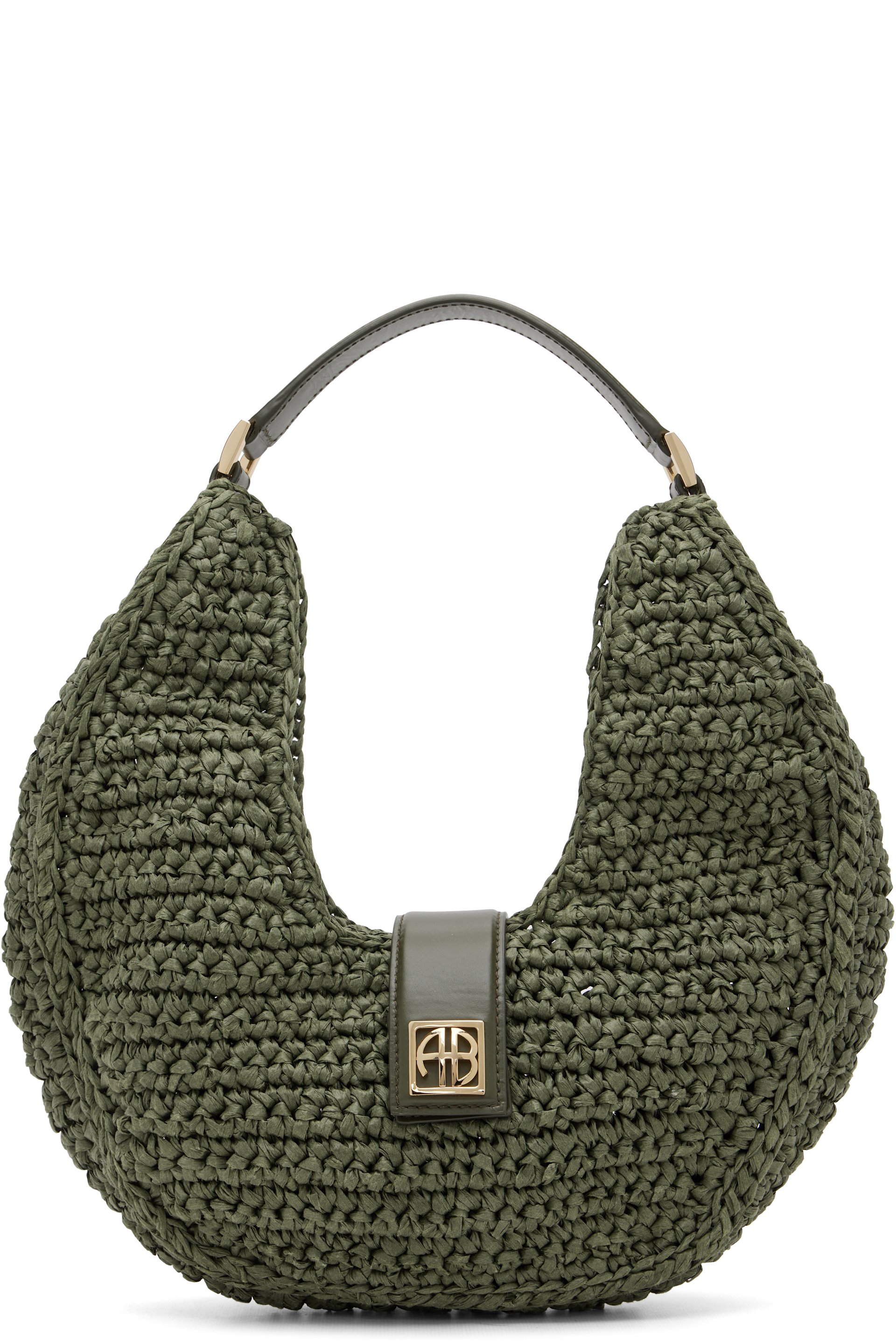 ANINE BING - Sac Lou kaki à monogramme