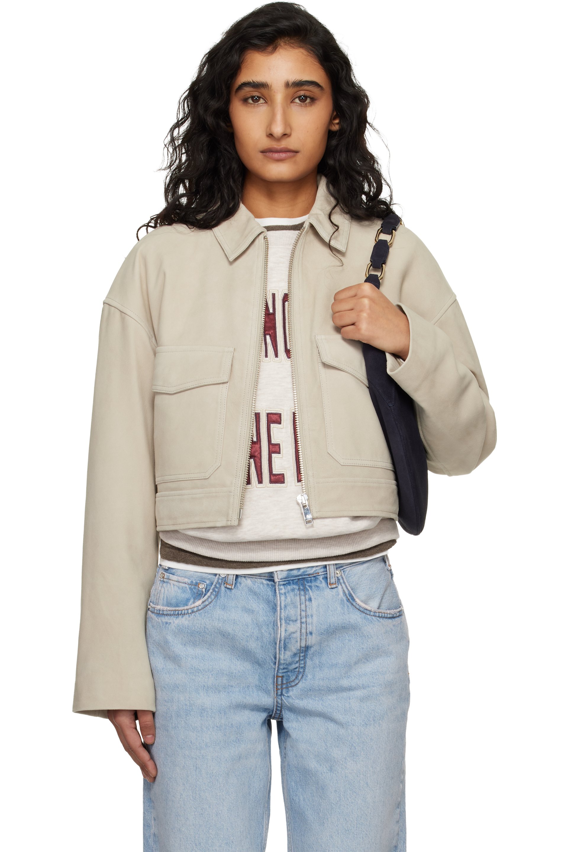 ANINE BING - Blouson Christian taupe