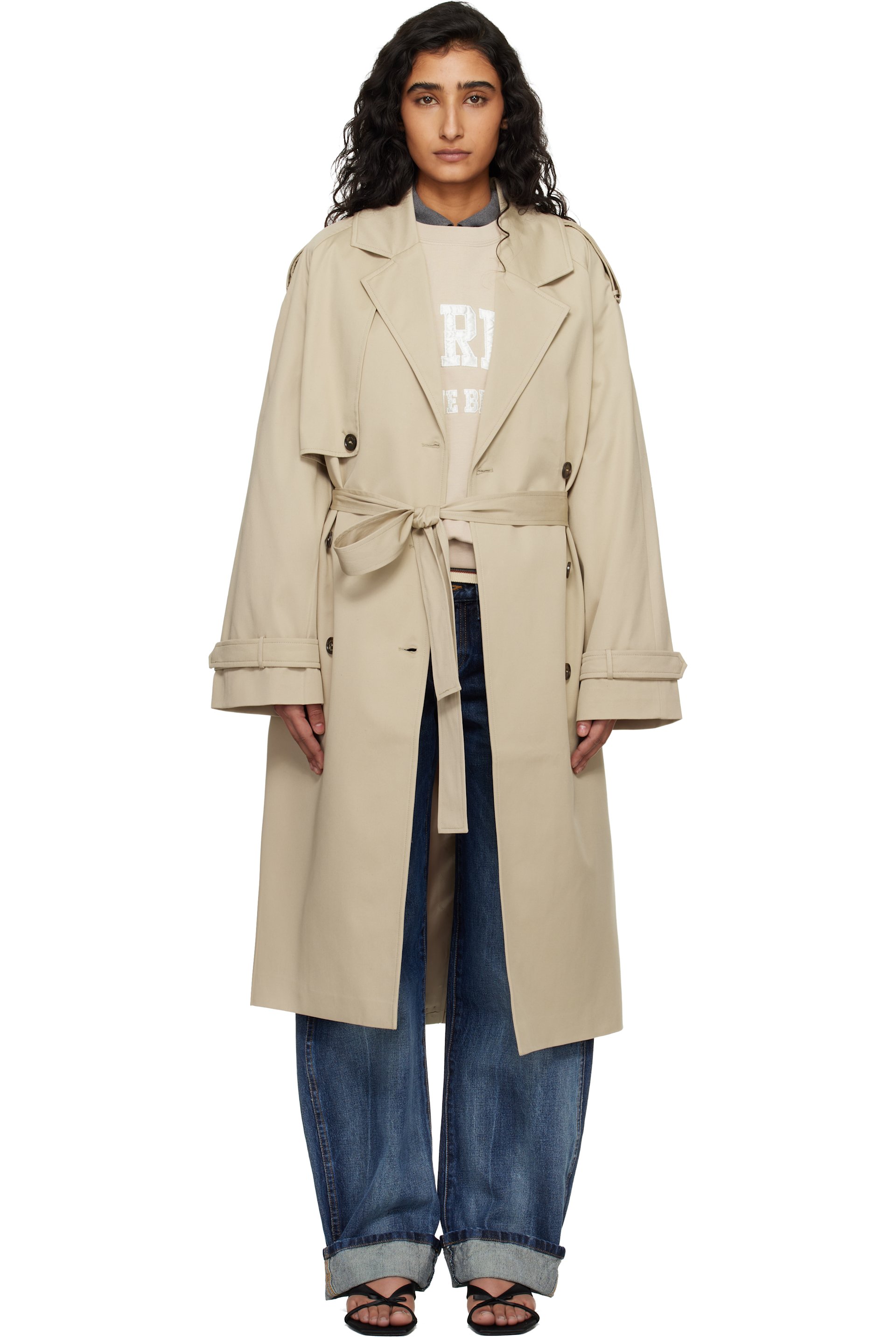 ANINE BING - Très grand trench Rickie taupe