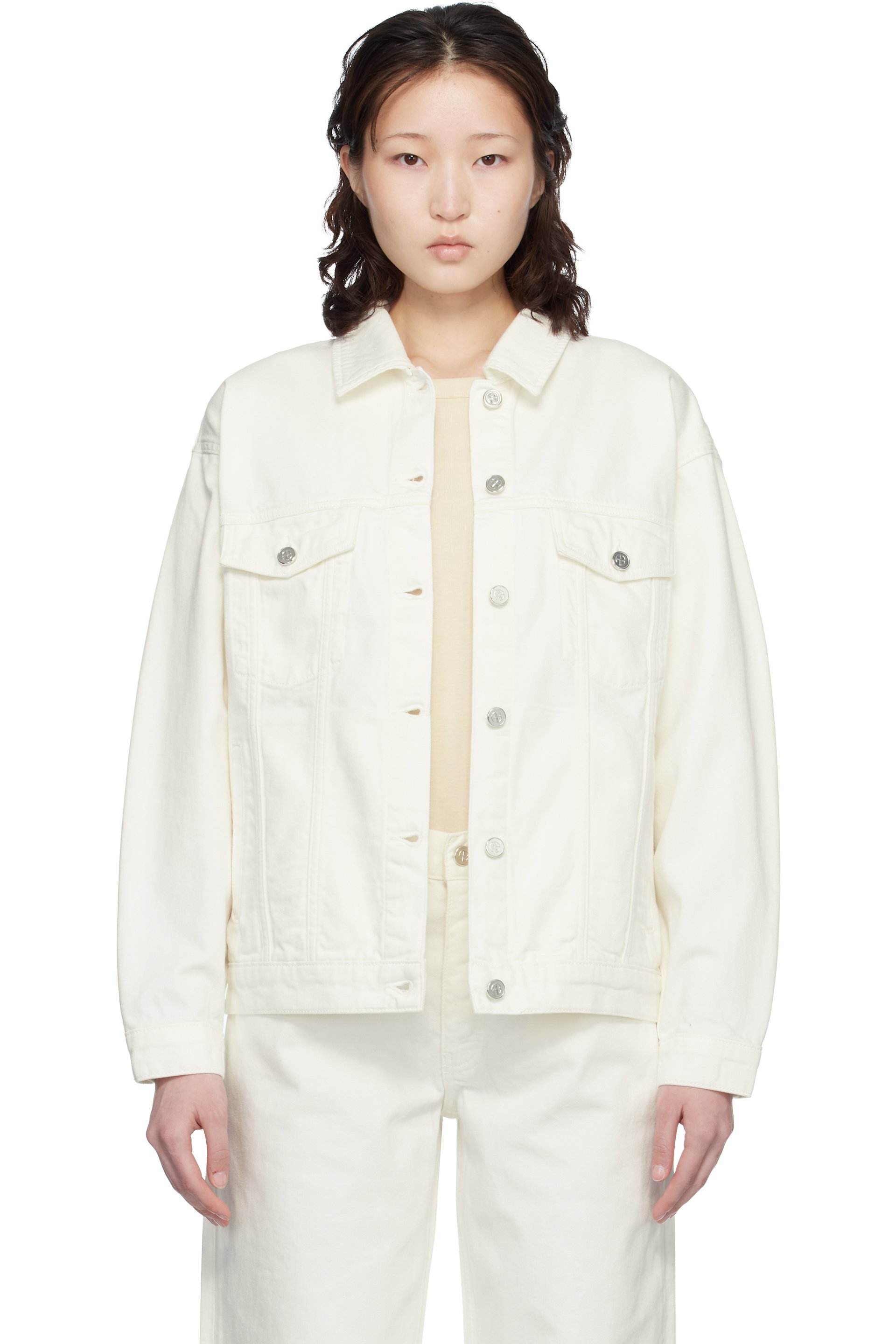 ANINE BING - Off-White Rory Denim Jacket
