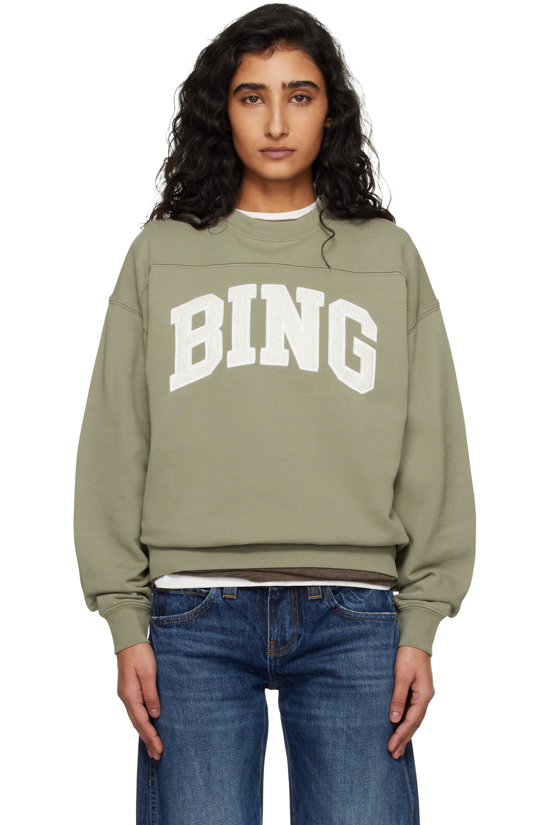 ANINE BING - カーキ Trenton Bing スウェットシャツ