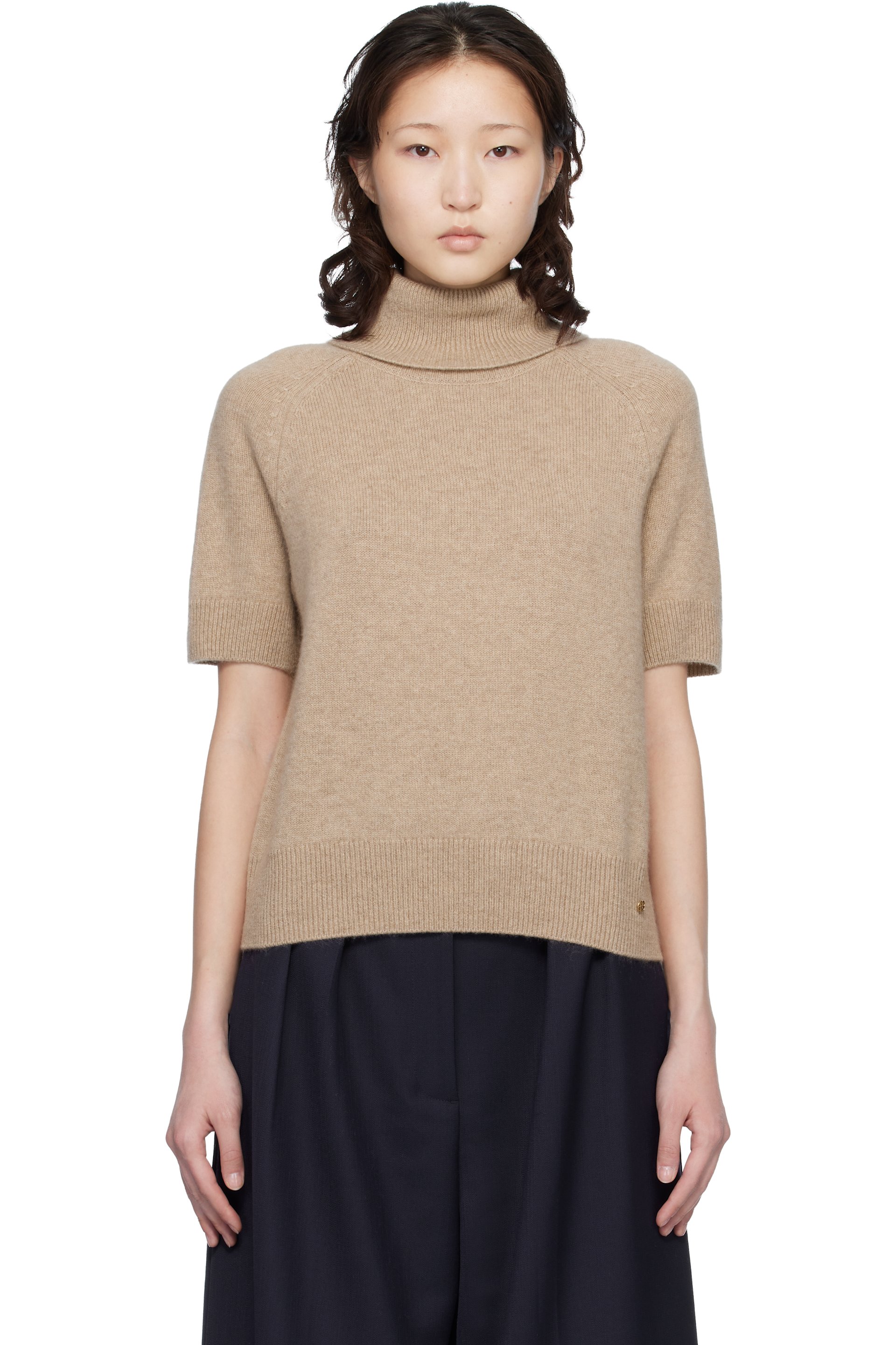 ANINE BING - Taupe Jackson Turtleneck