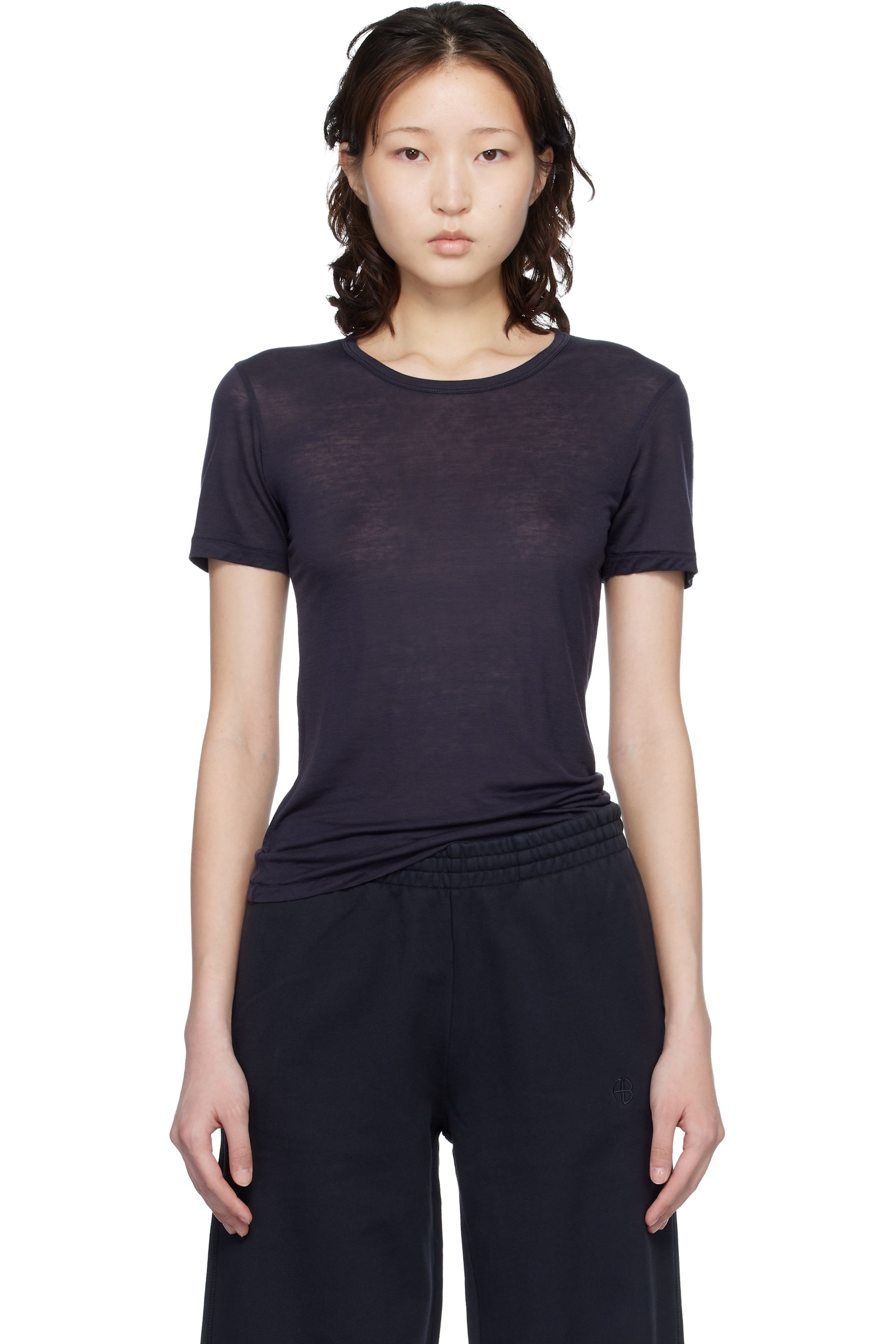 ANINE BING - T-shirt Sylvie bleu marine