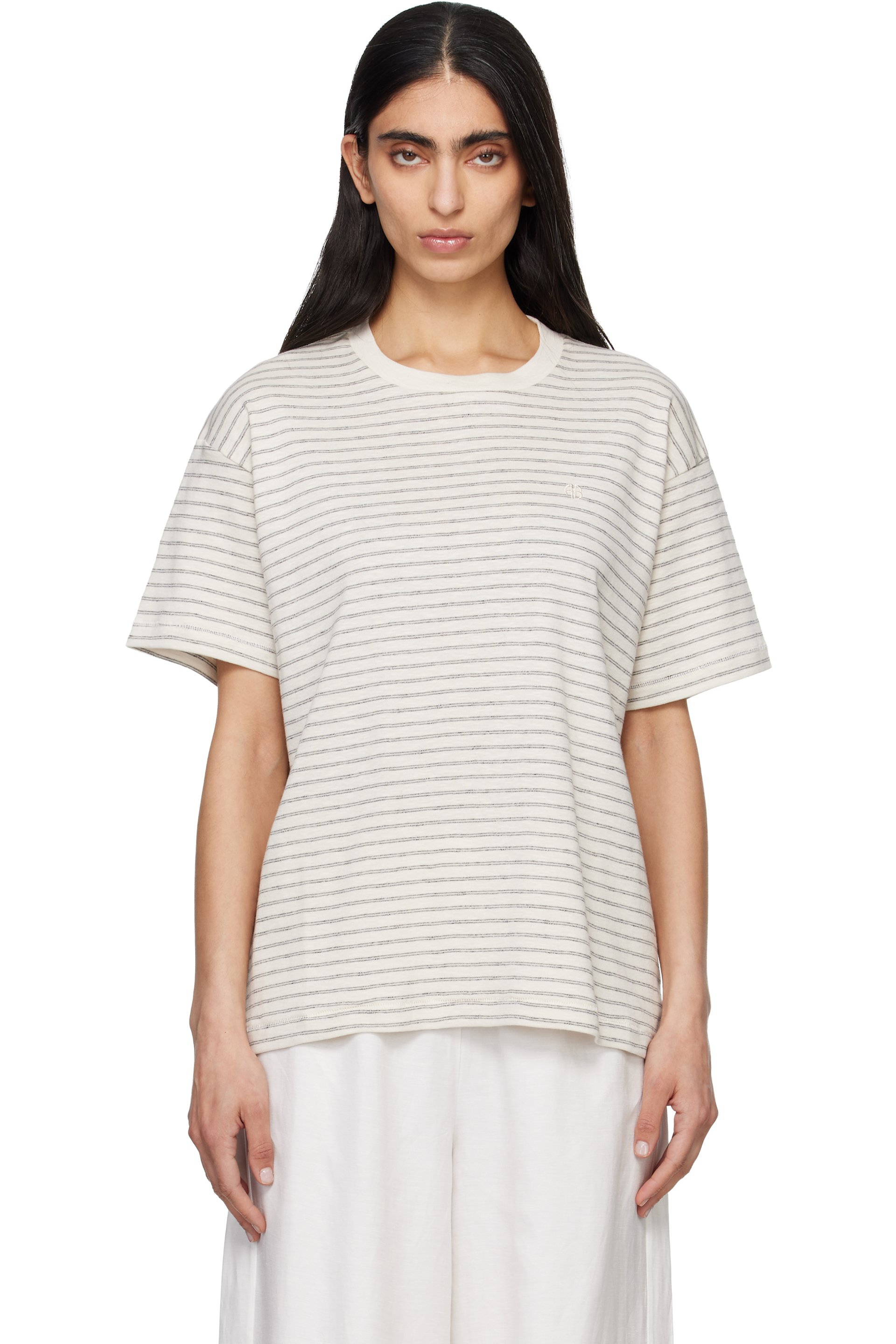ANINE BING - T-shirt Cade blanc cassé
