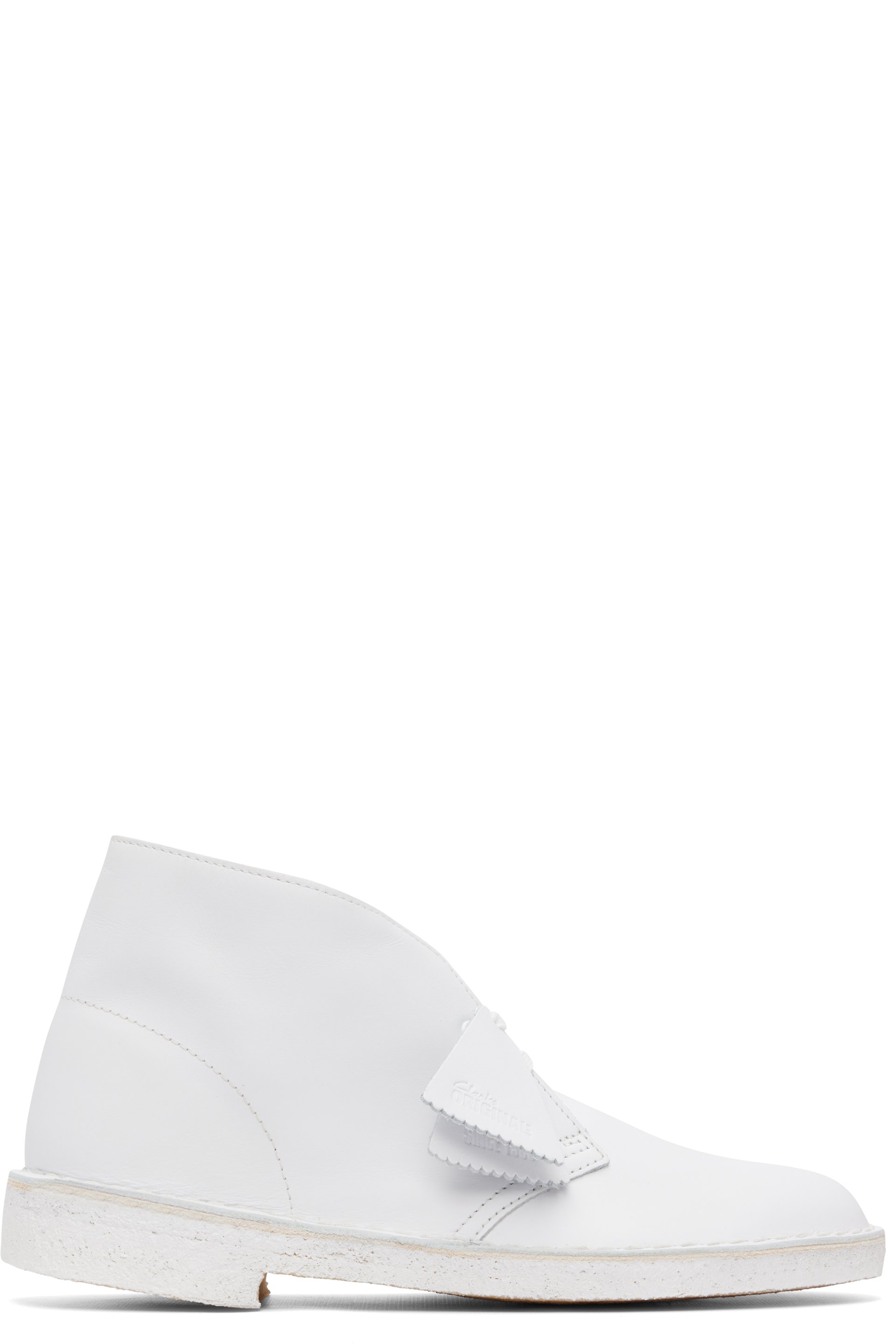 Clarks Originals - White Suede Desert Boots